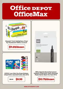 Preview of Office Depot weekly ads valid from 07/06/2026 | Page: 2 | Products: Box, Highlighter, Chisel