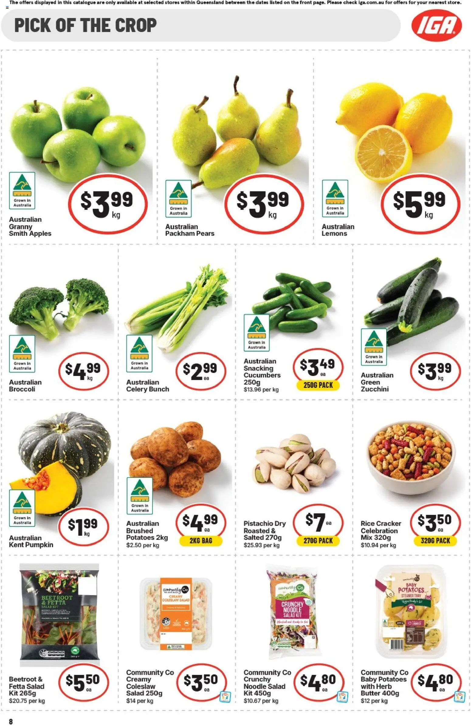 IGA catalogue - valid from 20.05.2026 | Page: 9 | Products: Cucumbers, Salad, Potatoes, Pumpkin