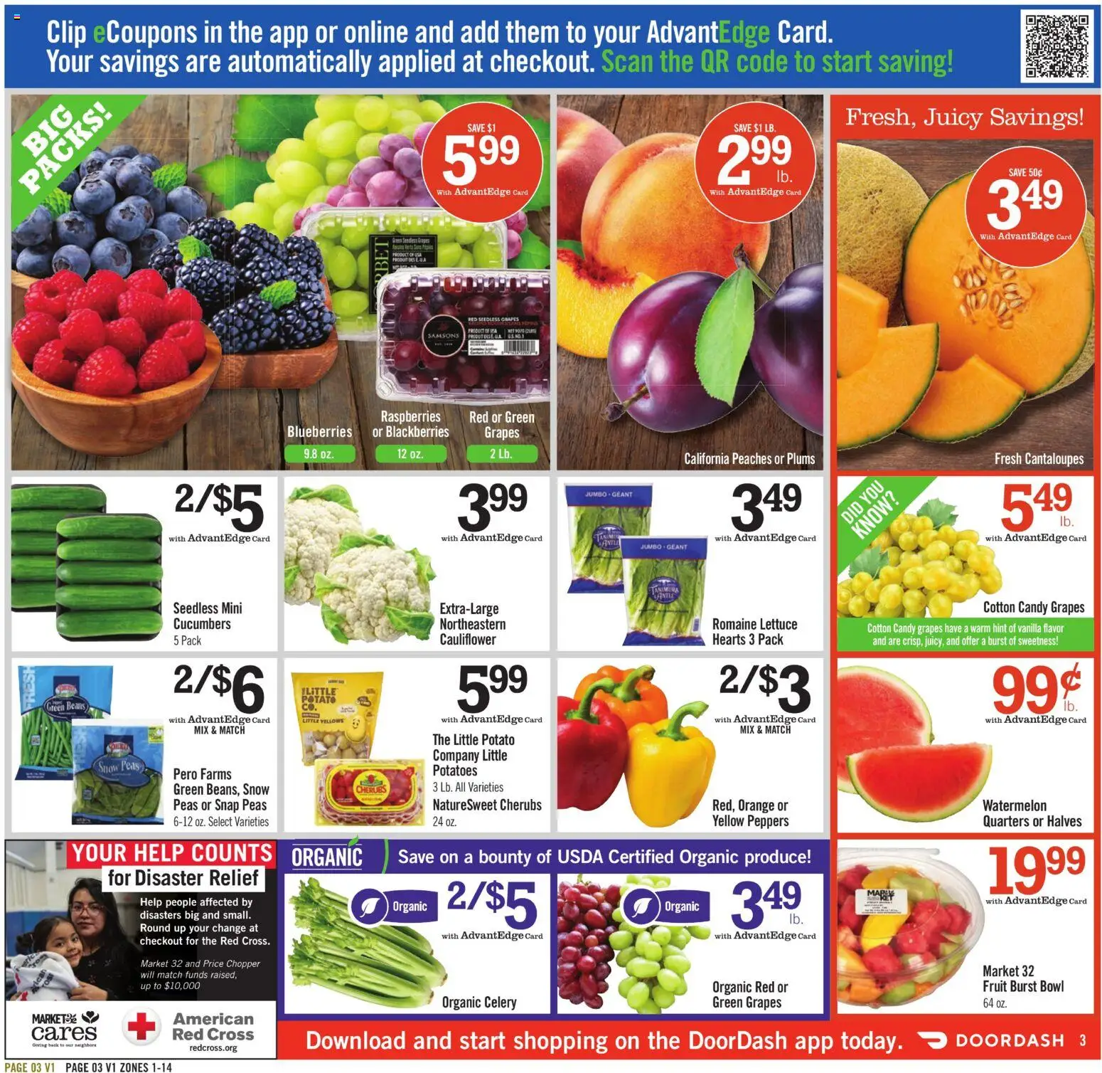 Price Chopper Weekly Ad - valid from 08/30/2026 | Page: 3 | Products: Peaches, Lettuce, Candy, Watermelon