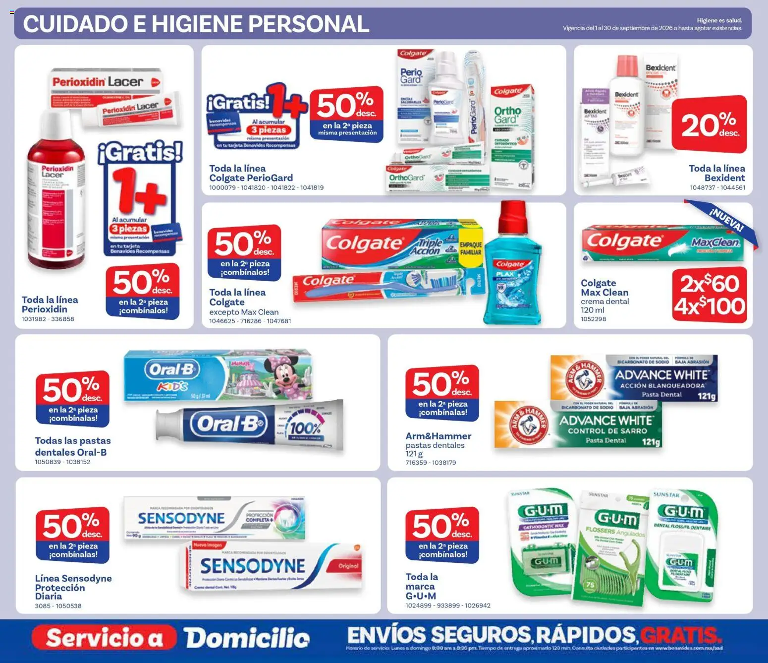 Nuevas ofertas de Farmacia Benavides válidas en toda la República Mexicana desde el 01/09/2026. ¡Encuentra las mejores ofertas en Farmacia Benavides catálogo! | Página: 20 | Productos: Pasta dental, Crema, Pasta