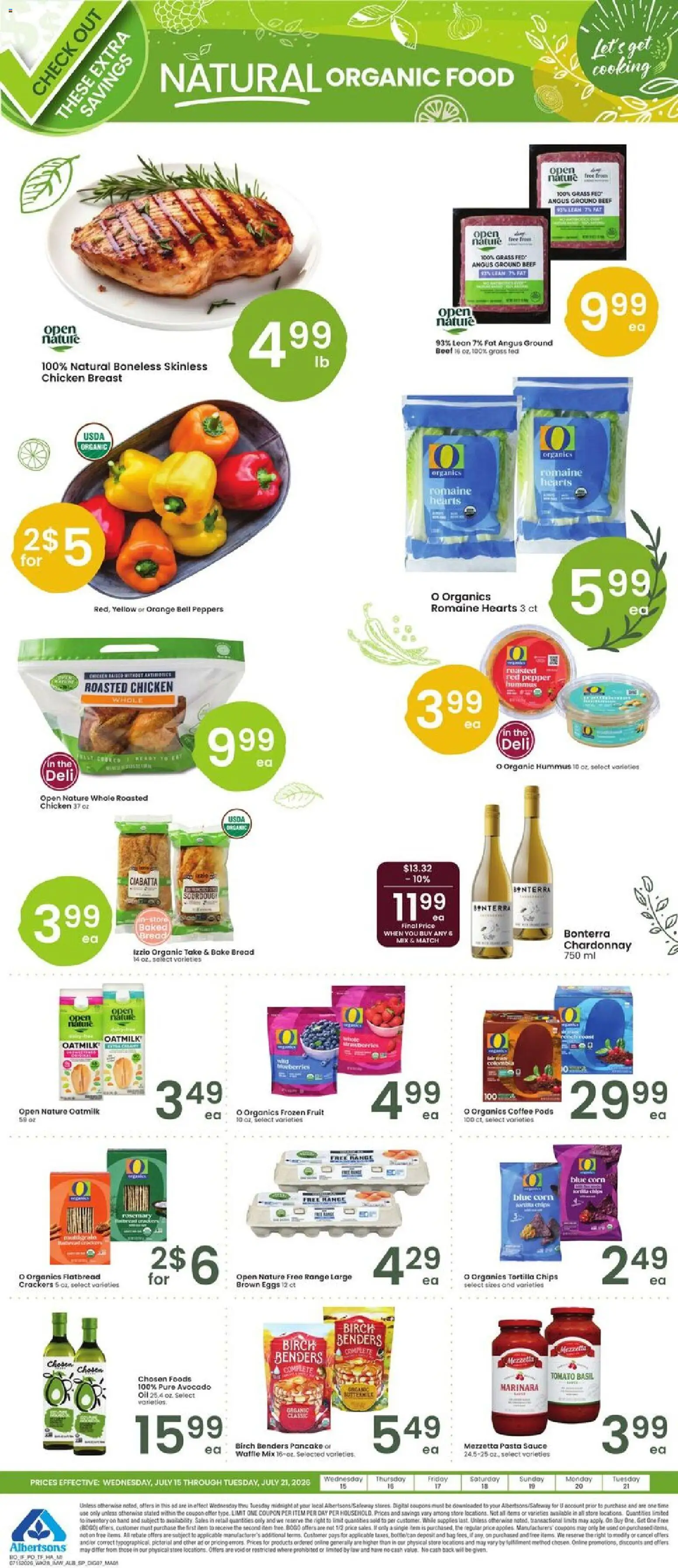 Albertsons Weekly Ad - valid from 07/15/2026 | Page: 10 | Products: Romaine, Bread, Coffee, Pepper