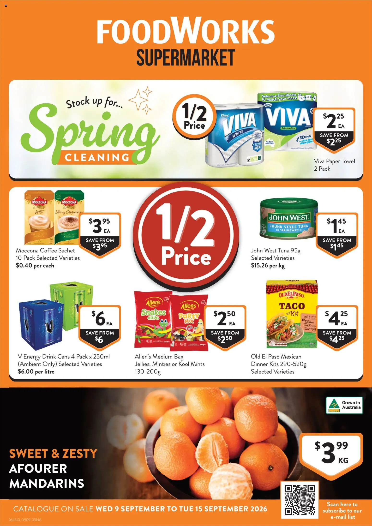 Foodworks catalogue - valid from 09/09/2026 | Page: 1 | Products: Kits, Coffee, Tuna, Bag
