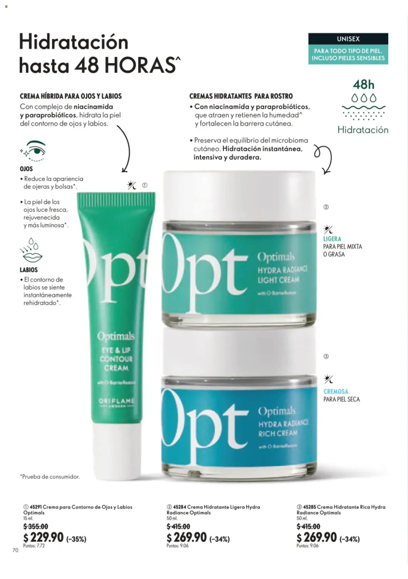 Nuevas ofertas de Oriflame válidas en toda la República Mexicana desde el 22/08/2026. ¡Encuentra las mejores ofertas en Oriflame campaña 12 2026! | Página: 70 | Productos: Contorno de ojos, Crema, Contorno