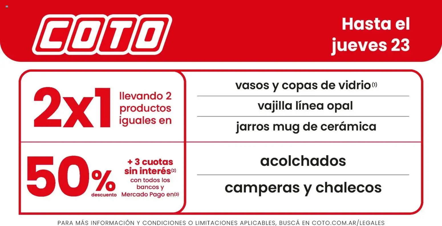 Coto - rtc │ válido desde el 21/07/2026 | Página: 1 | Productos: Vasos
