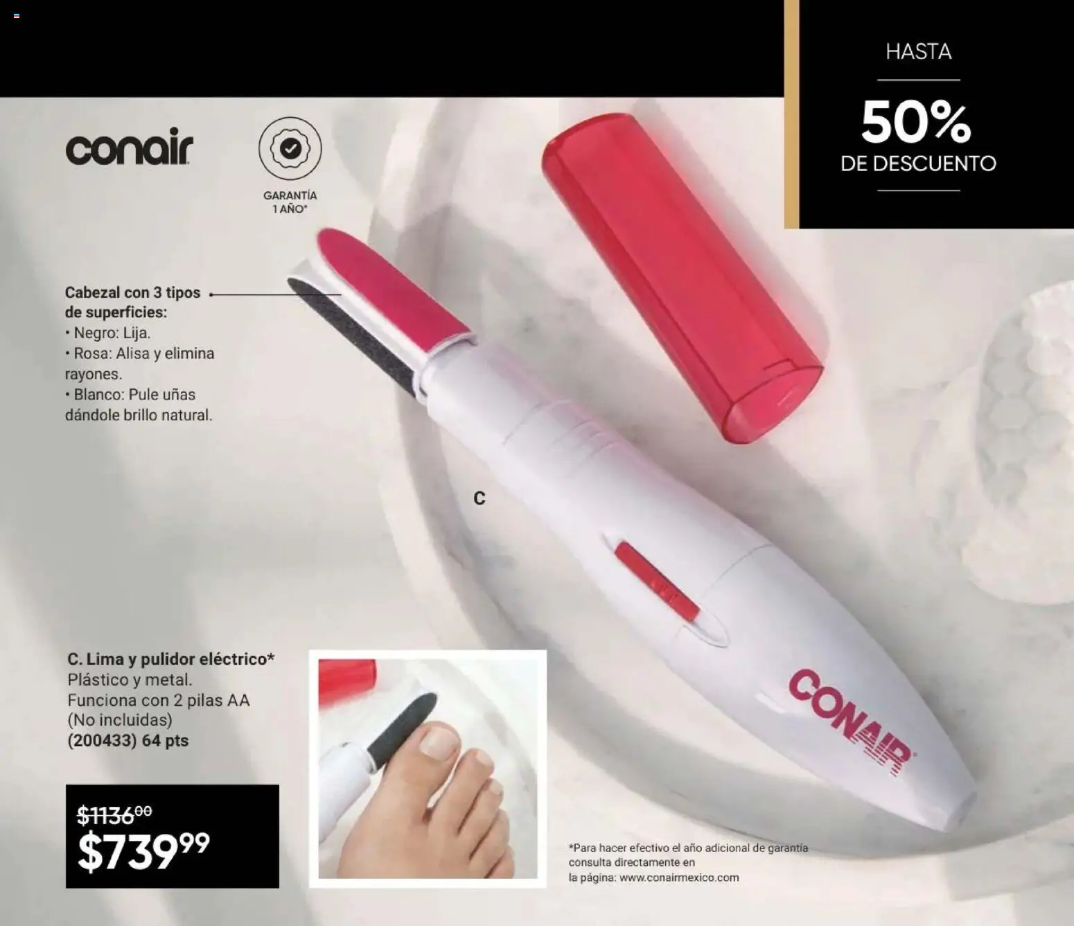 Nuevas ofertas de AVON válidas en toda la República Mexicana desde el 24.04.2026. ¡Encuentra las mejores ofertas en AVON Casa & Estilo 7 2026! | Página: 91 | Productos: Lima, Brillo, Pilas