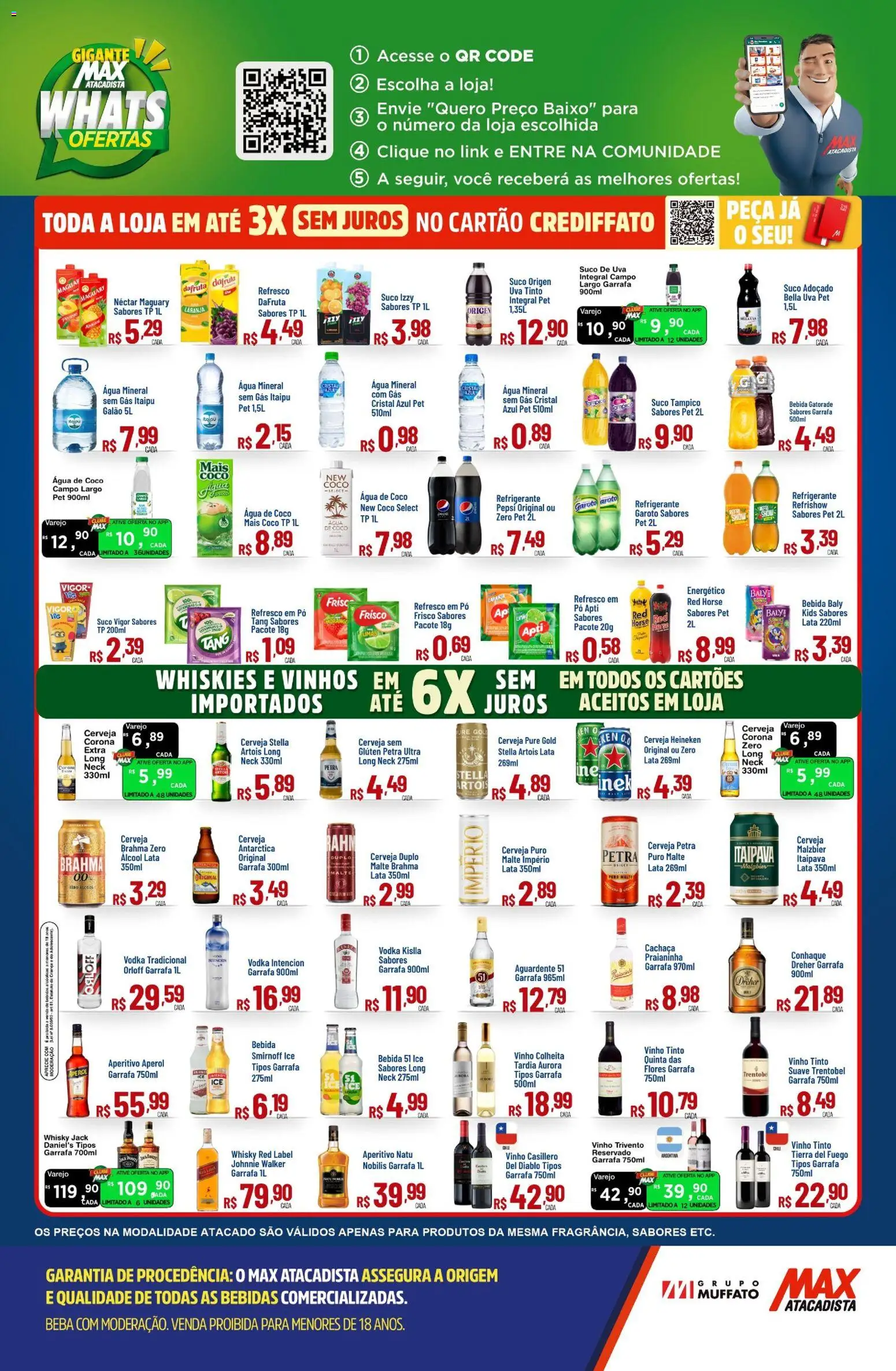 Max Atacadista Folheto - válido de 13/07/2026 | Página: 5 | Produtos: Cachaça, Whisky, Flores, Suco
