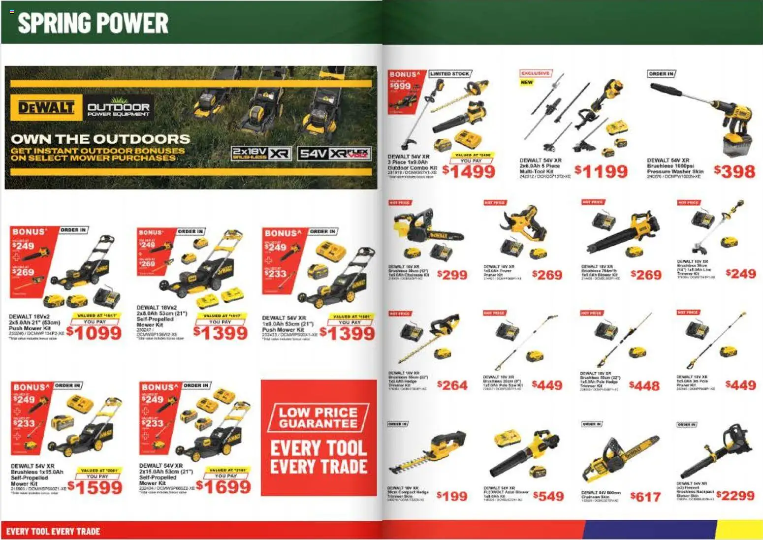 Total Tools catalogue - valid from 08/09/2026 | Page: 4 | Products: Saw, Backpack, Washer, Mower