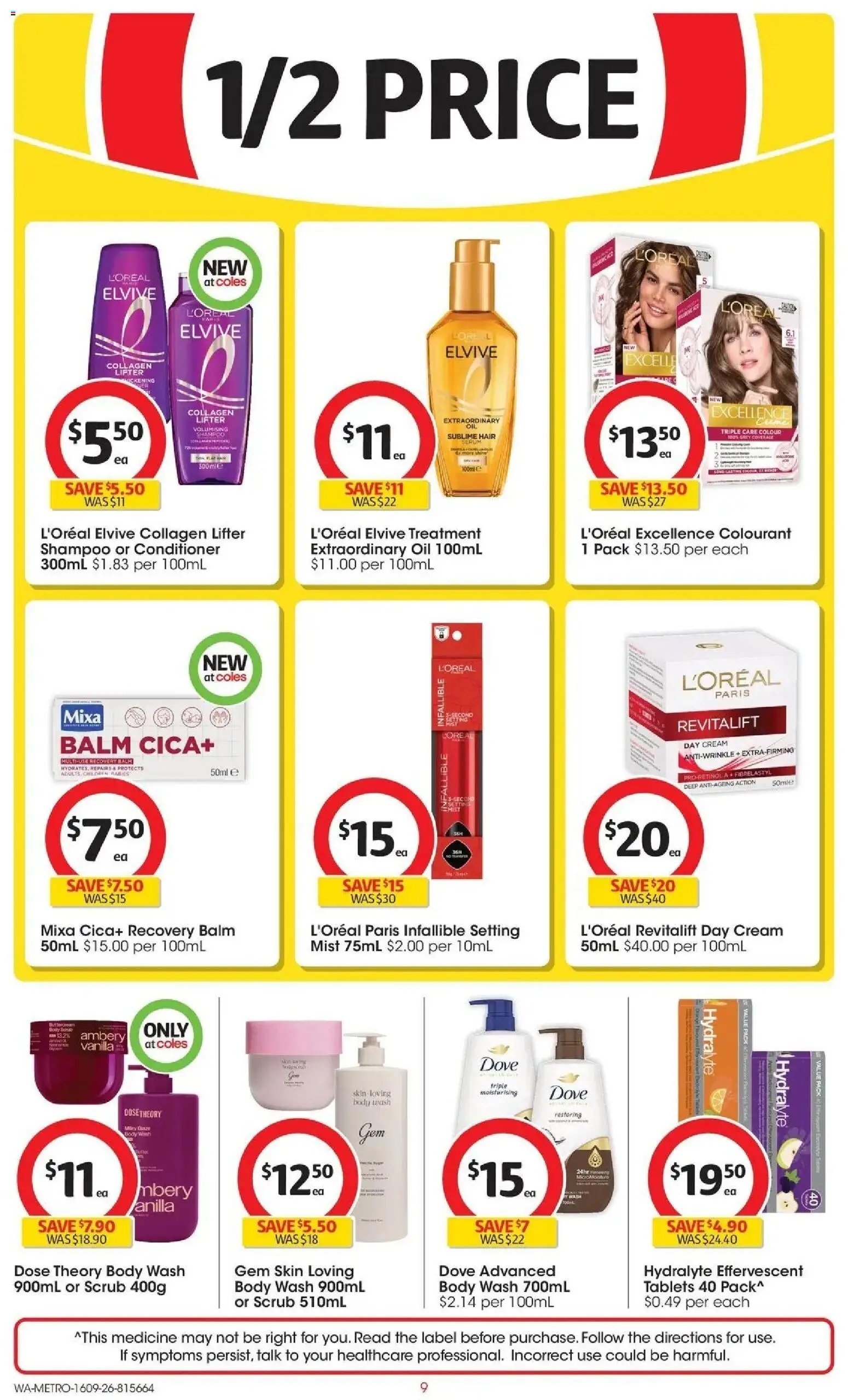 ﻿Coles catalogue valid from 16/09/2026 > Online Australia | Page: 9 | Products: Gem, Hair dye, Vanilla, Tablets