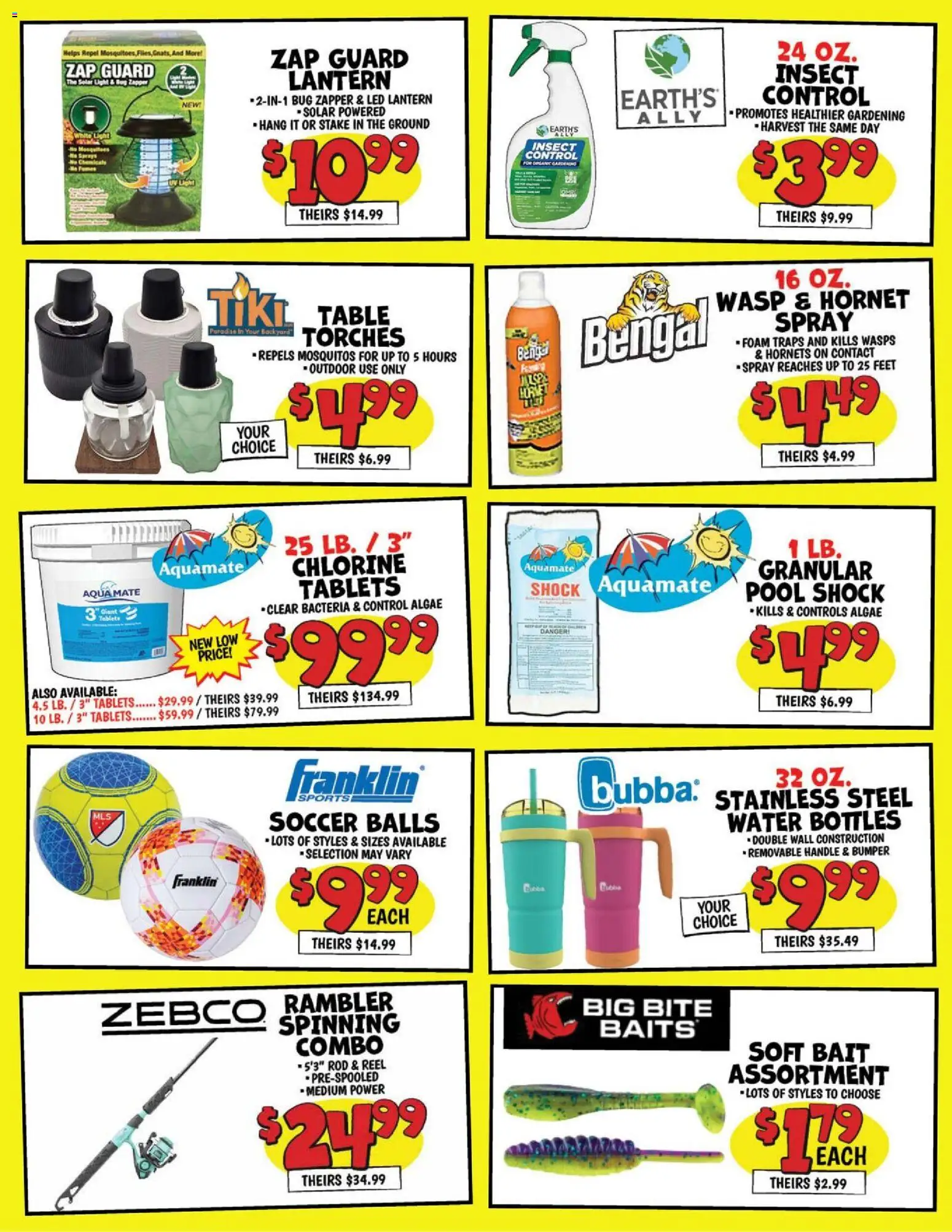 Ollie's Weekly Ad - valid from 08/04/2026 | Page: 3 | Products: Table, Peach, Rod, Bait