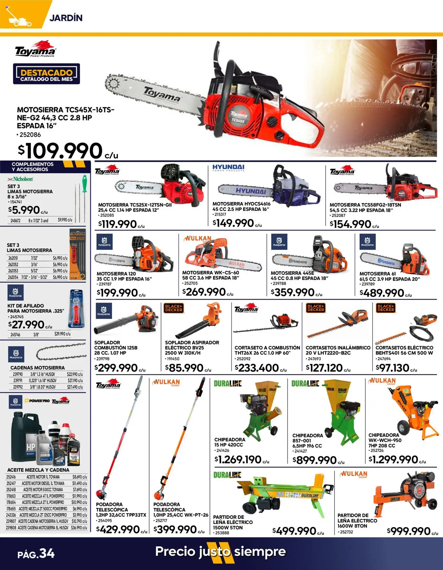 Construmart Ofertas │ válido desde el 31.05.2026 | Página: 34 | Productos: Motosierra, Cadena, Aceite