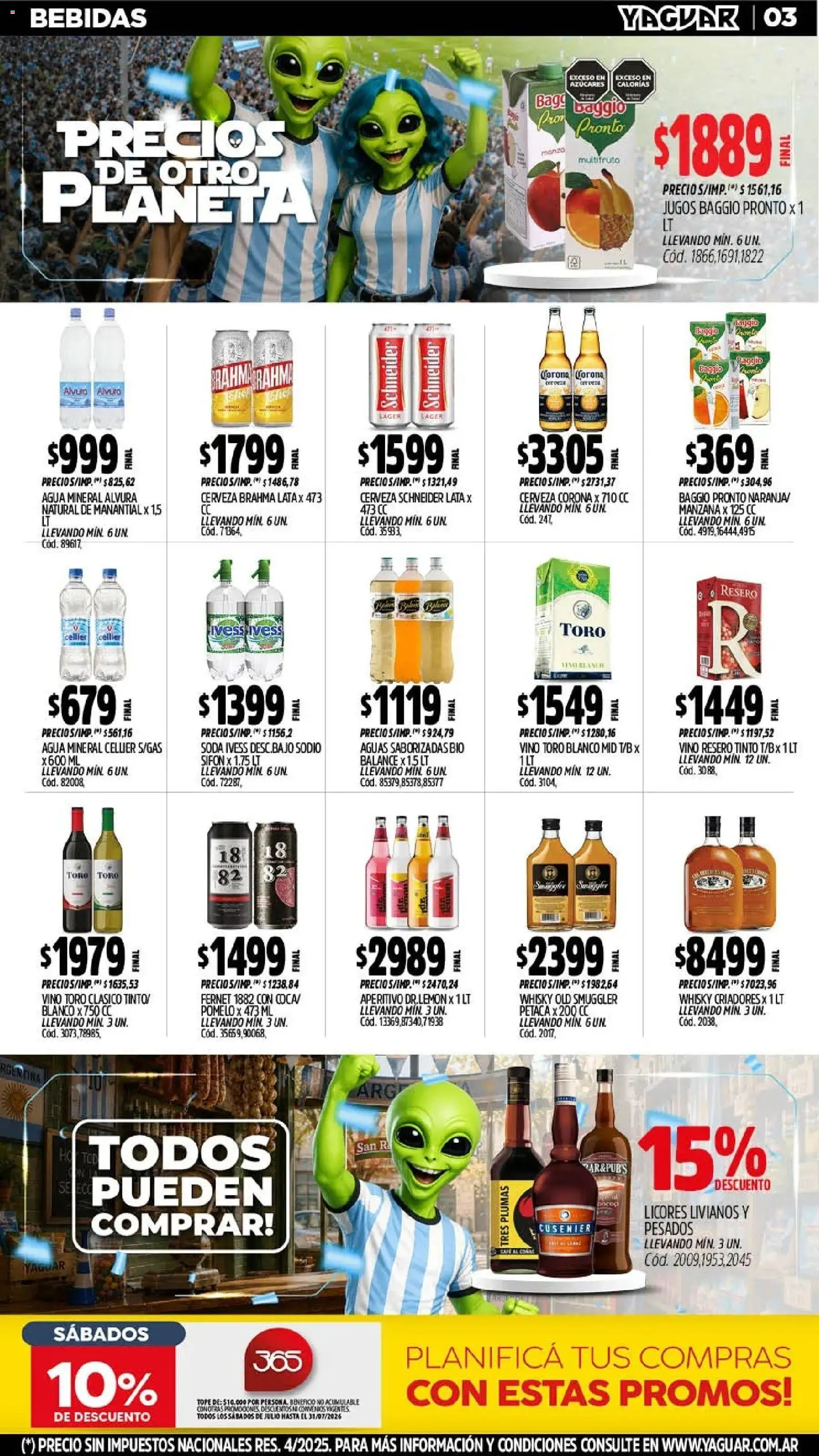 Yaguar - Oferta Semanal Trelew │ válido desde el 13/07/2026 | Página: 5 | Productos: Fernet, Soda, Pomelo, Vino