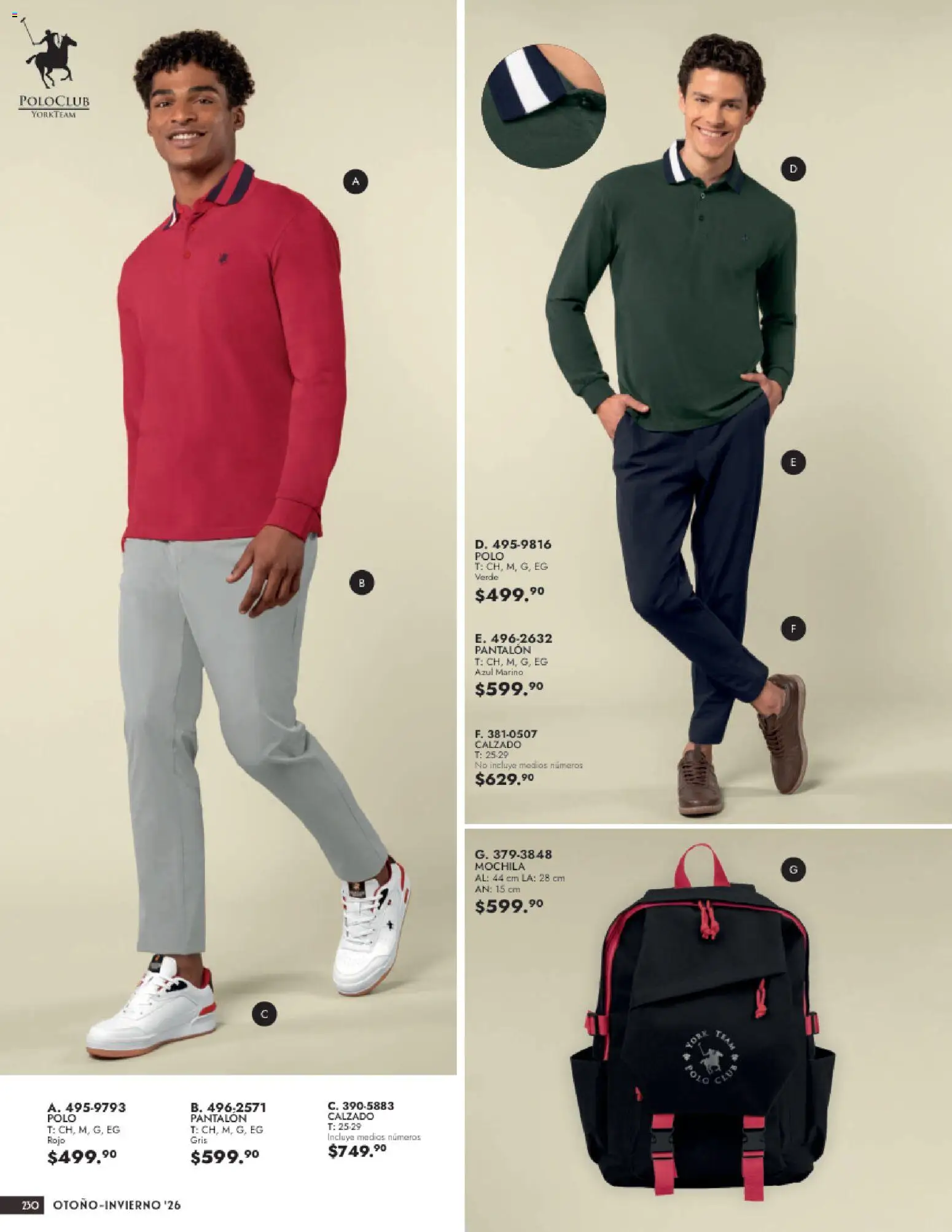 Nuevas ofertas de Andrea válidas en toda la República Mexicana desde el 23/08/2026. ¡Encuentra las mejores ofertas en Andrea catálogo Vestir Caballero! | Página: 72 | Productos: Mochila