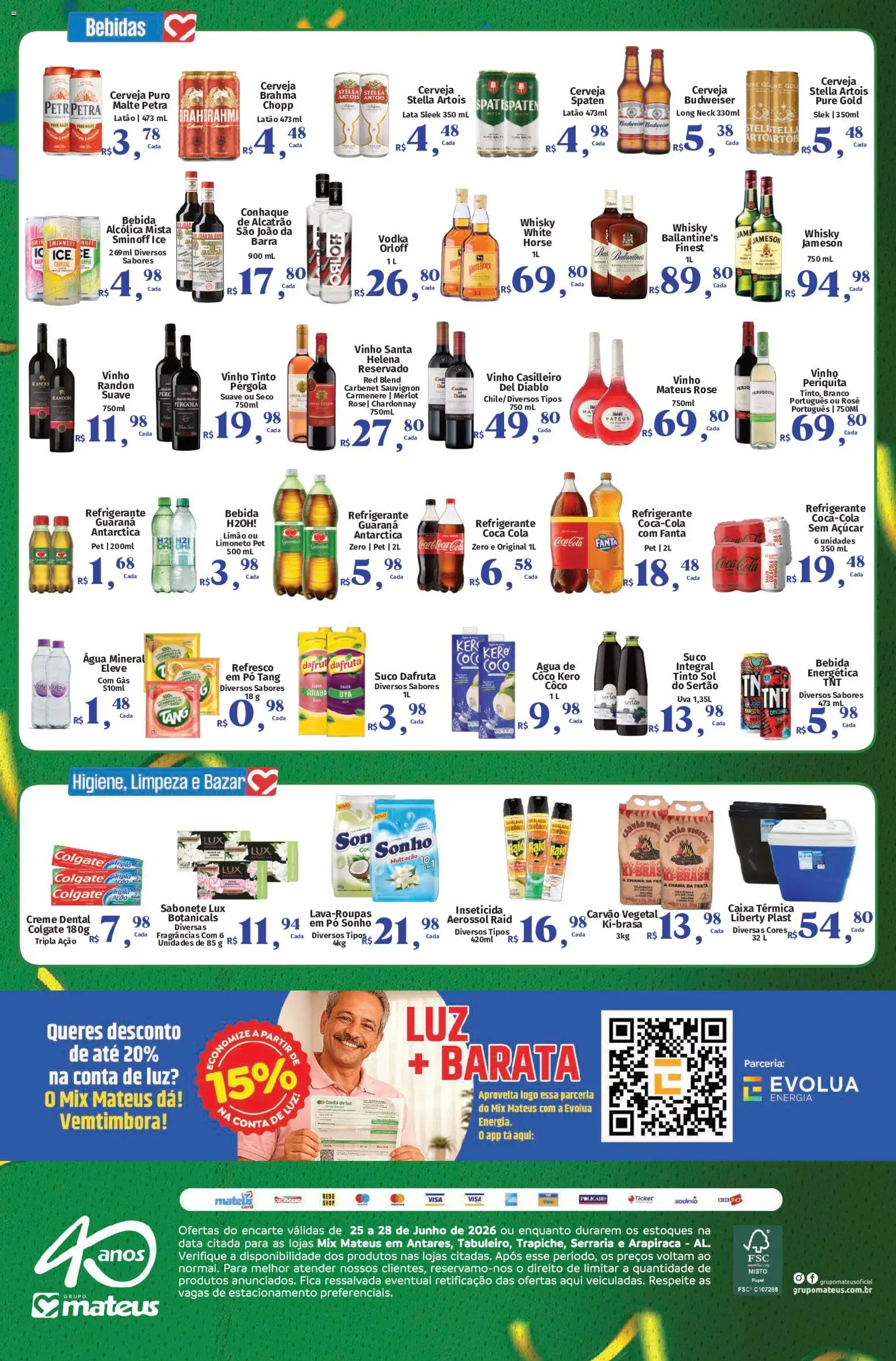 Mateus Folheto - válido de 25/06/2026 | Página: 2 | Produtos: Fanta, Cola, Caixa, Sabonete