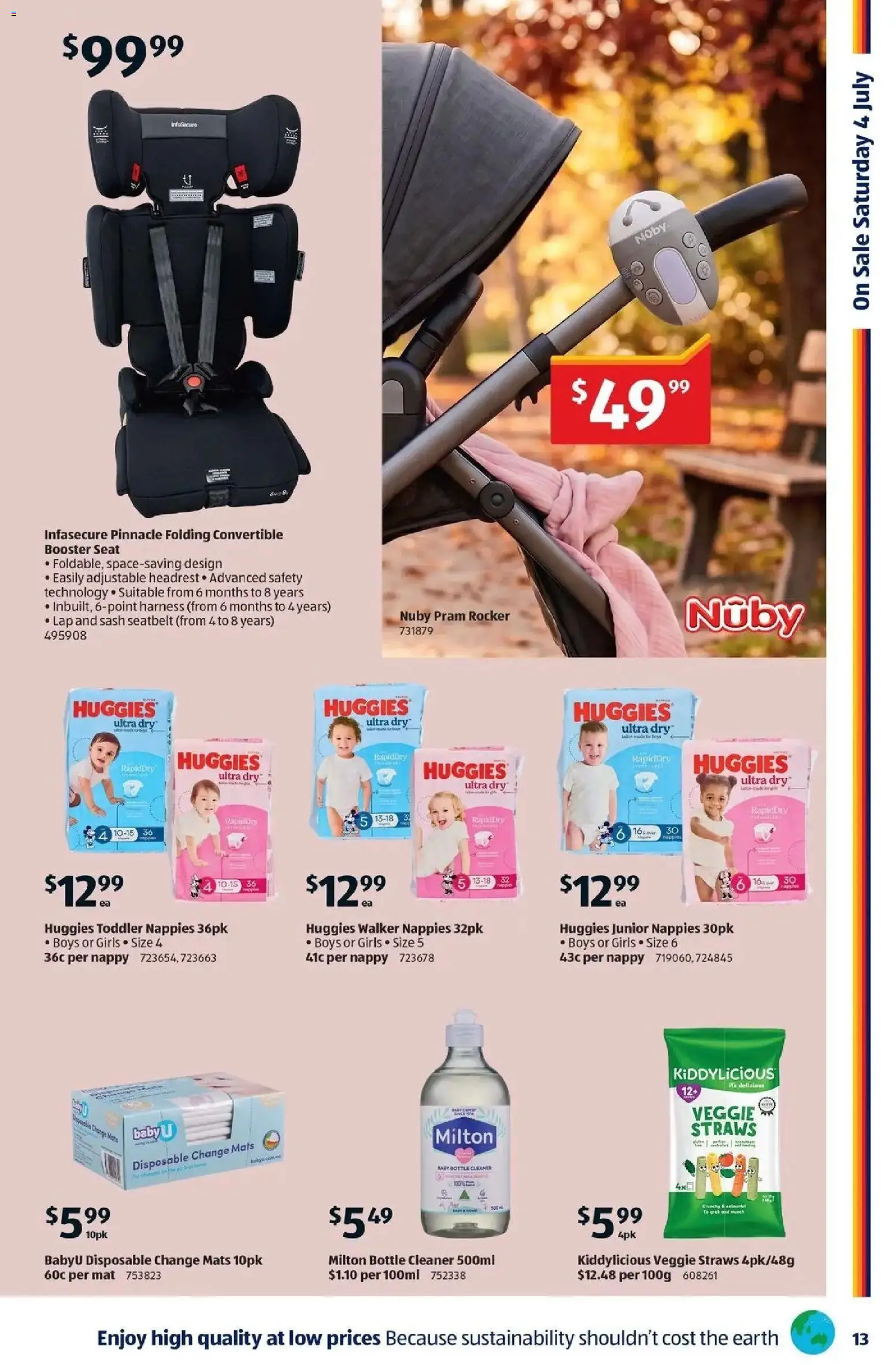 Aldi catalogue - valid from 01/07/2026 | Page: 13 | Products: Cleaner, Nappies, Straws