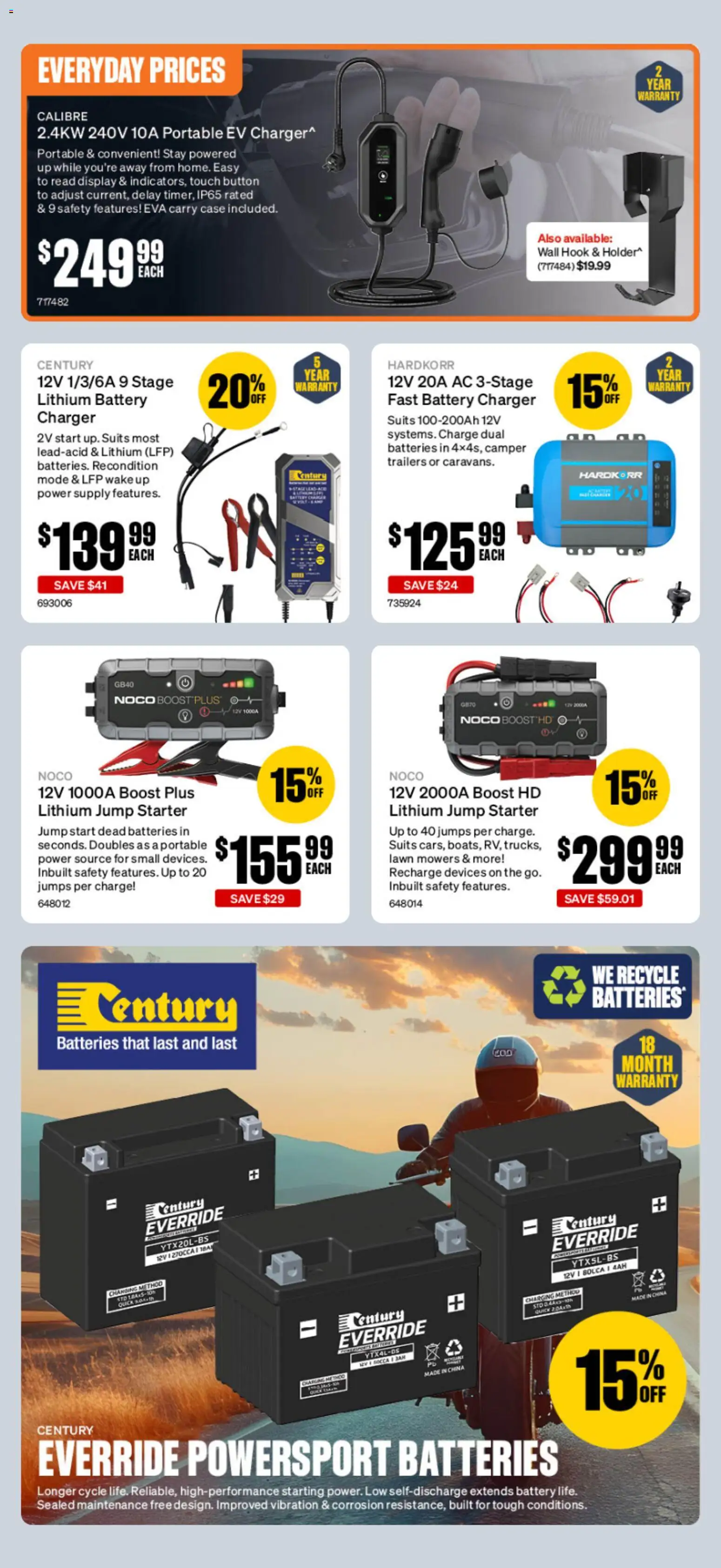 Supercheap Auto catalogue - valid from 30/09/2026 | Page: 20 | Products: Battery, Charger, Batteries, Portable