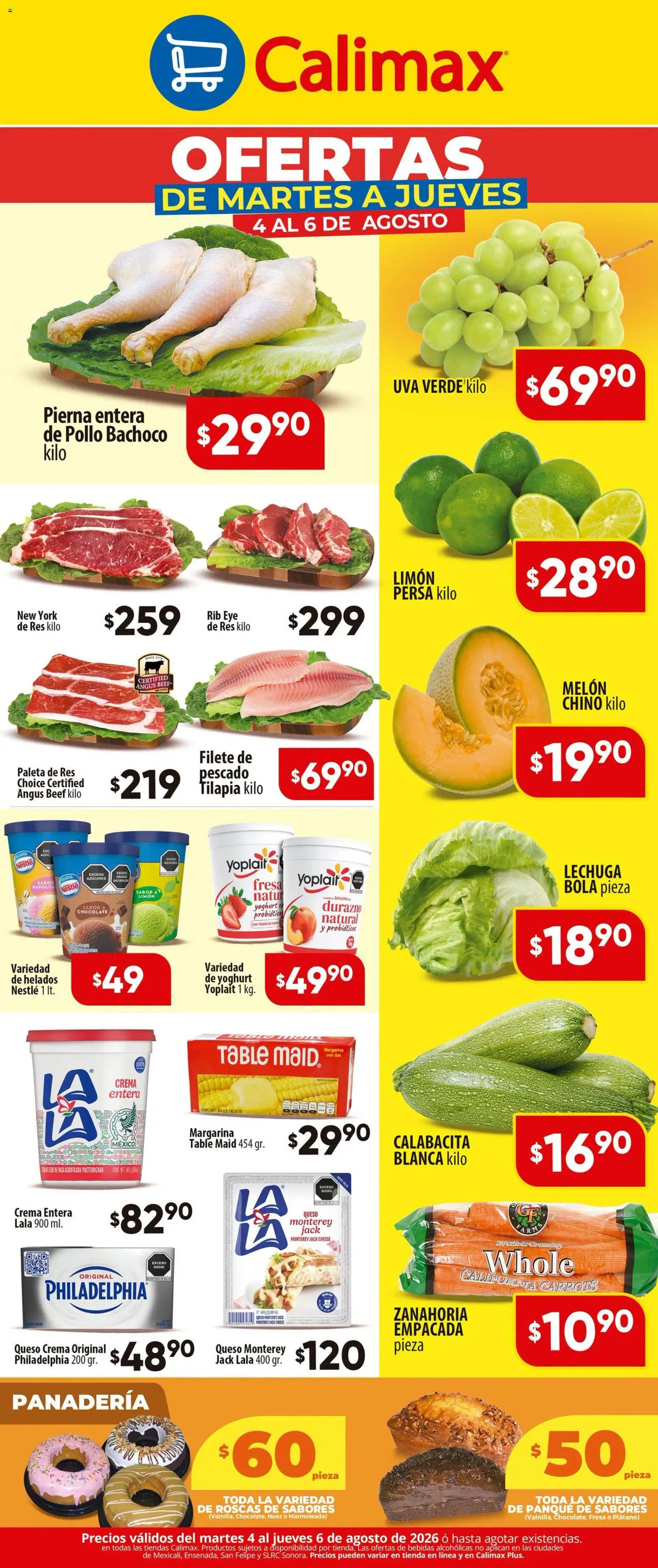 Nuevas ofertas de Calimax válidas en toda la República Mexicana desde el 04/08/2026. ¡Encuentra las mejores ofertas en Calimax folleto! | Página: 2 | Productos: Durazno, Sal, Paleta, Zanahoria