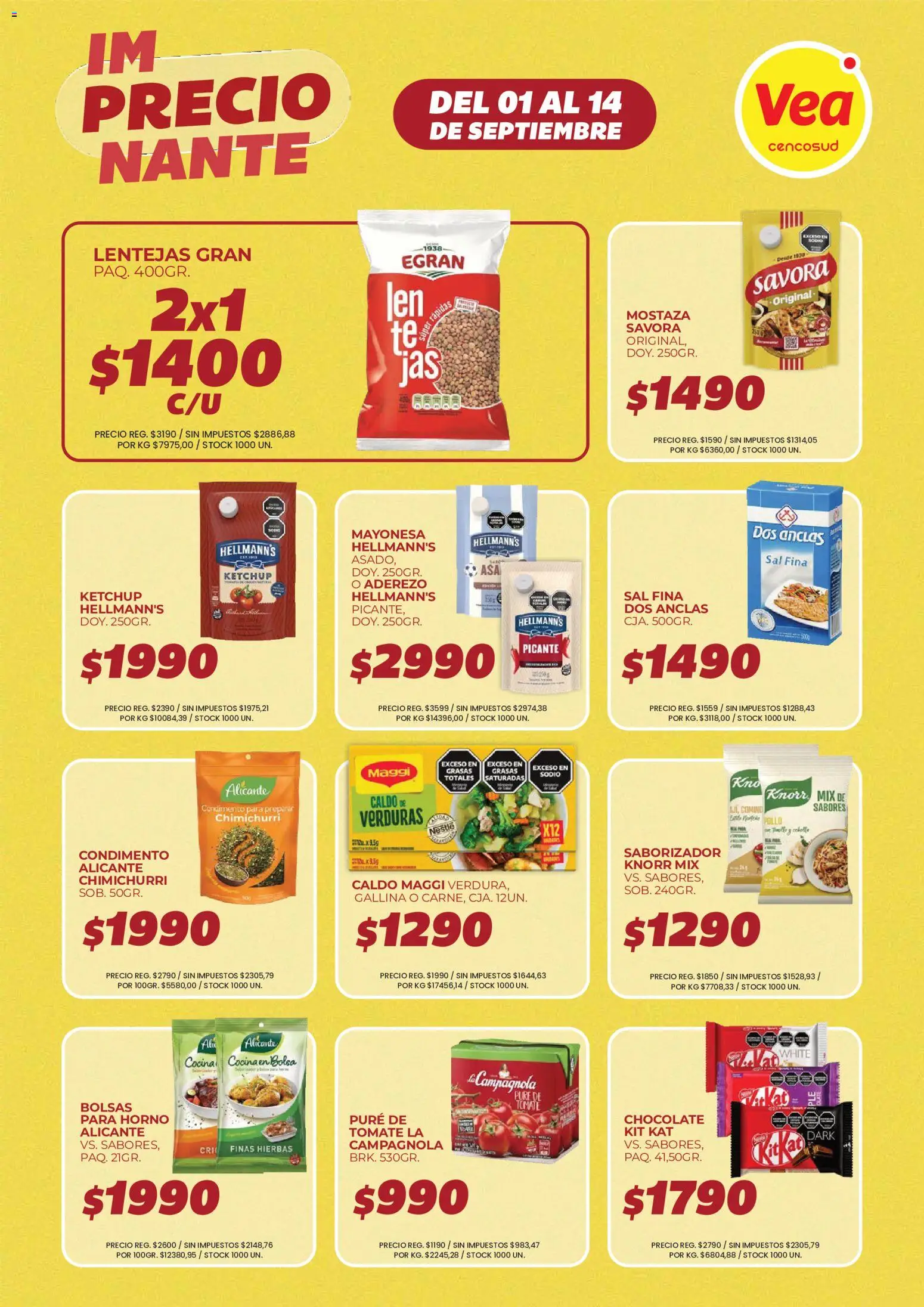 Vea - Ofertas │ válido desde el 01/09/2026 | Página: 6 | Productos: Hierbas, Mayonesa, Sal, Verduras