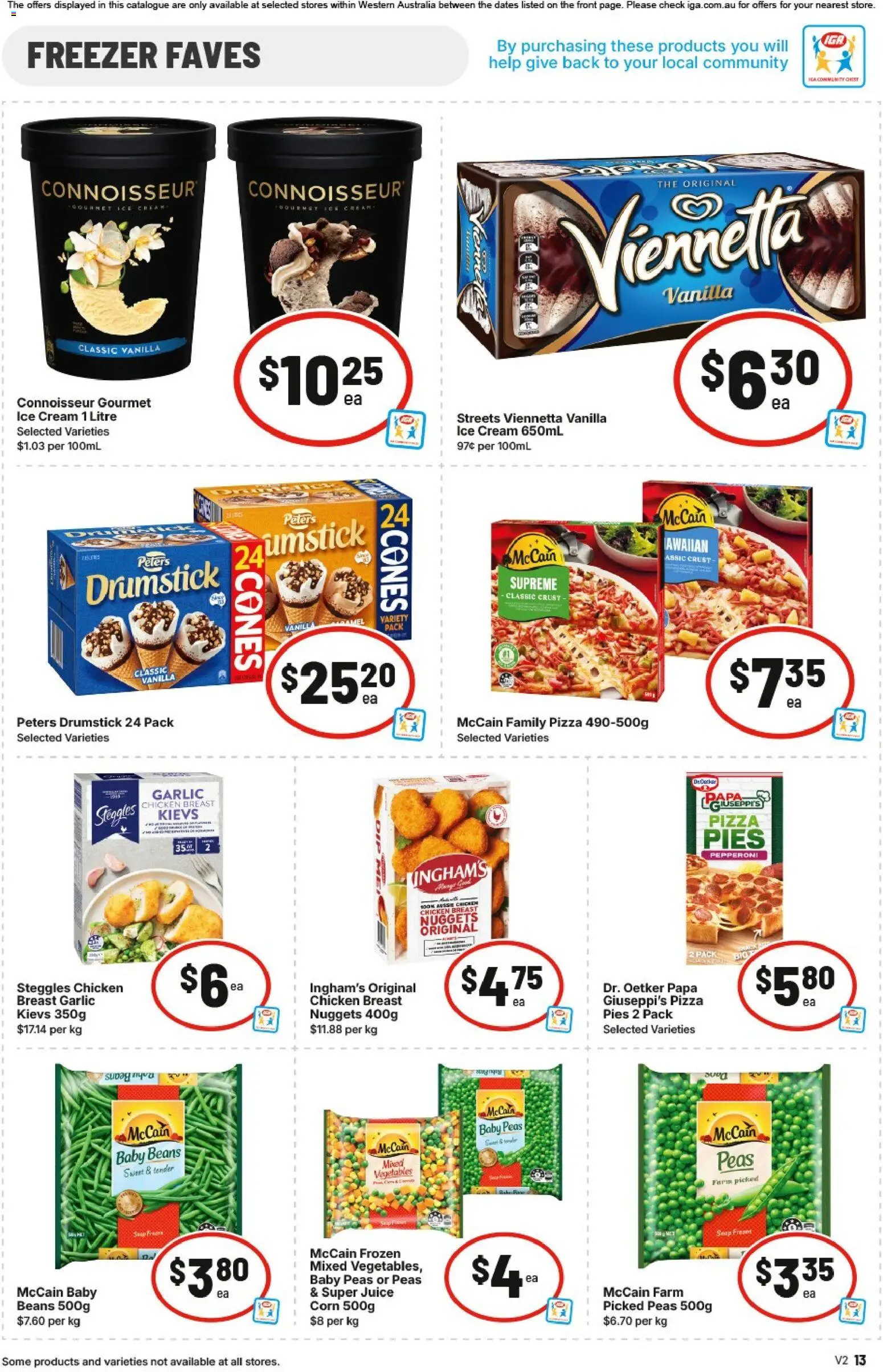 IGA catalogue - valid from 03.06.2026 | Page: 13 | Products: Pizza, Garlic, Pies, Freezer