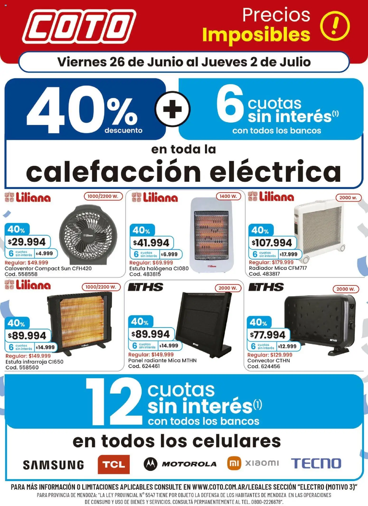 Coto - Electro Motivo A │ válido desde el 26/06/2026 | Página: 1 | Productos: Radiador, Radiante