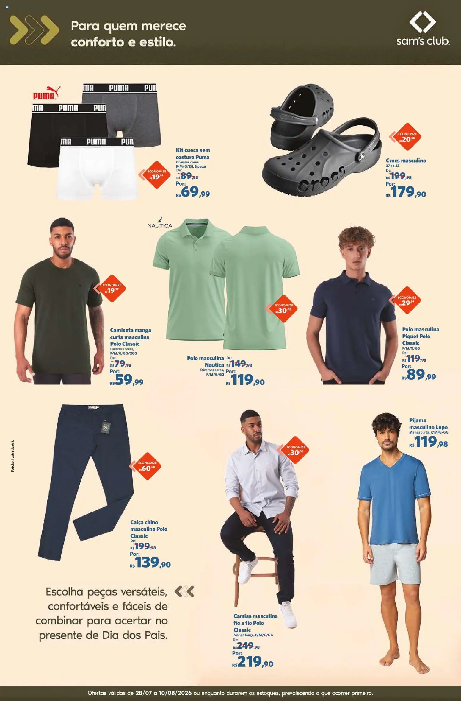 Sam's Club Folheto - válido de 28/07/2026 | Página: 8 | Produtos: Camisa, Calça
