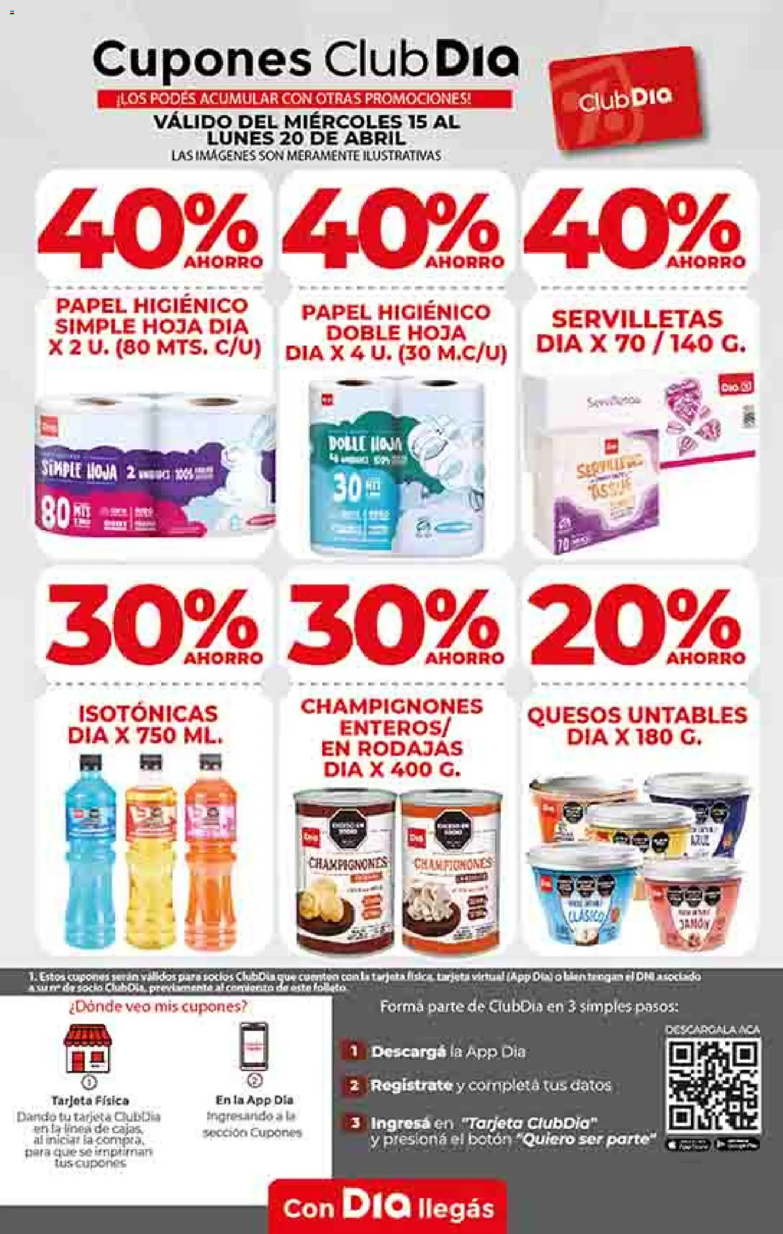 Supermercado DIA Ofertas │ válido desde el 15.04.2026 | Página: 15 | Productos: Papel higiénico, Servilletas, Soda
