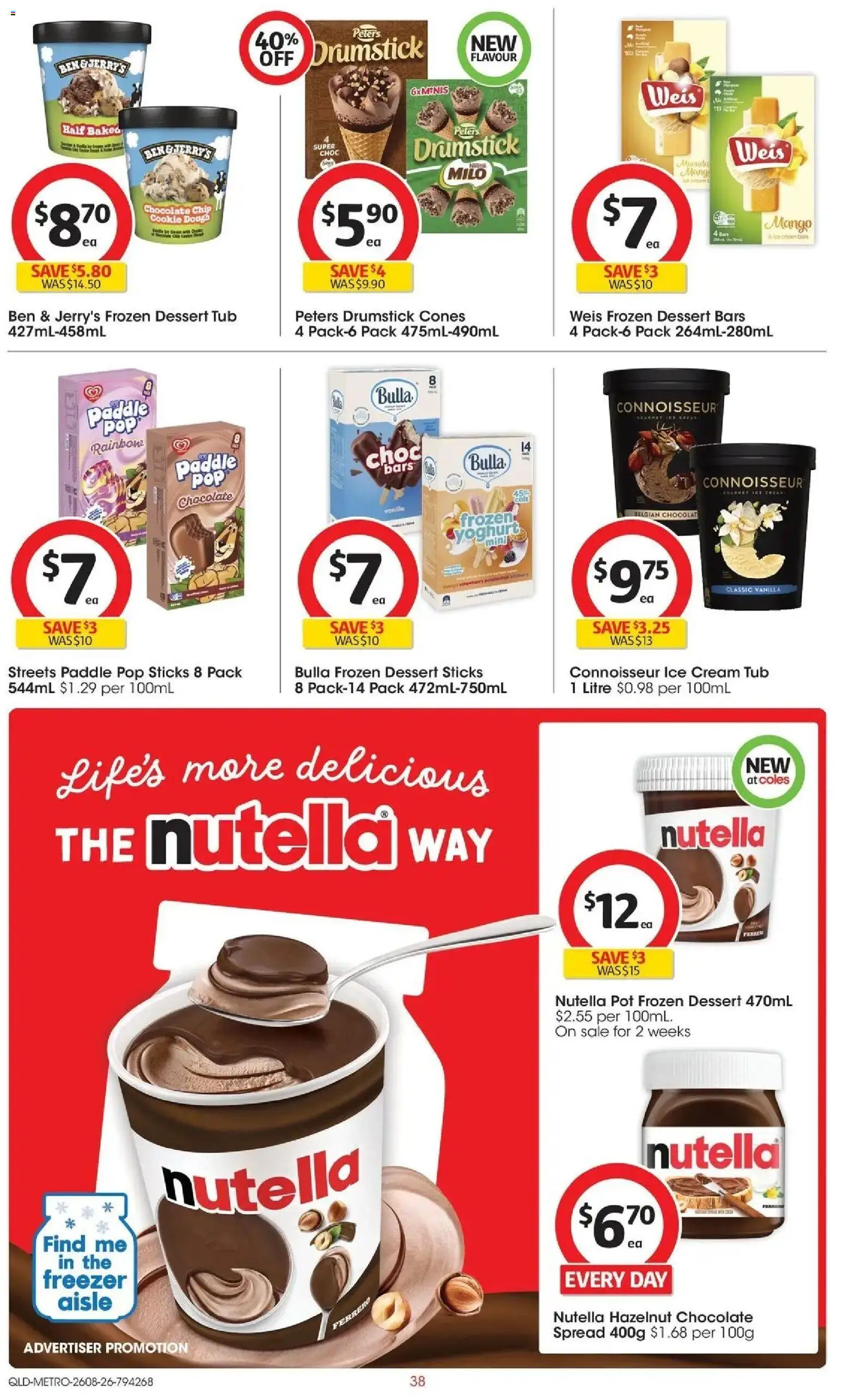 ﻿Coles catalogue valid from 26/08/2026 > Online Australia | Page: 38 | Products: Yoghurt, Dessert, Dough, Vanilla
