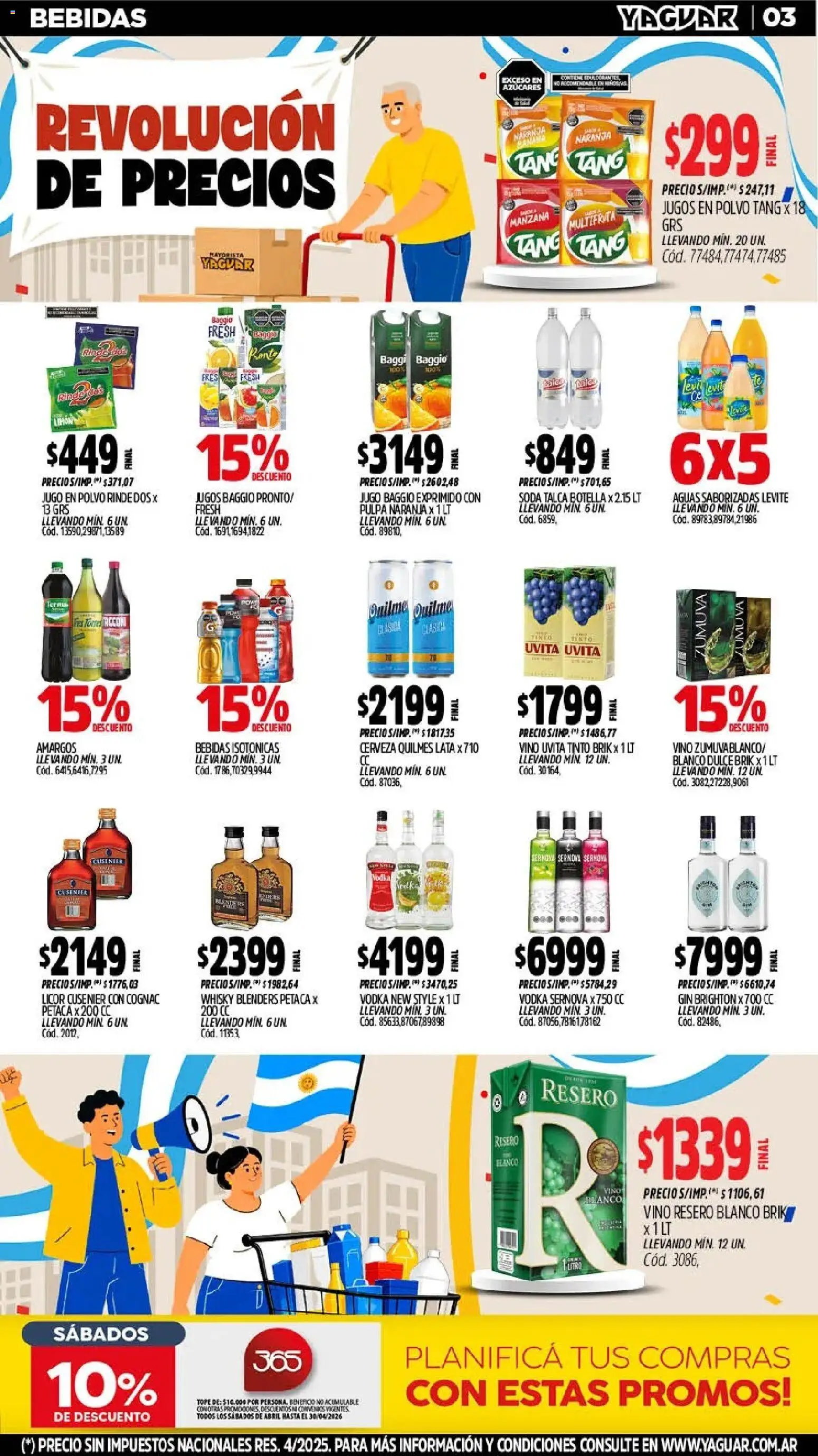 Yaguar - Oferta Semanal Mendoza │ válido desde el 25.05.2026 | Página: 3 | Productos: Vodka, Gin, Soda, Cerveza