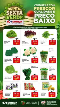 Semar Supermercado ofertas Quinta e Sexta Verde - Pré-Visualização do folheto da loja Semar Supermercado, válido de 03/09/2026