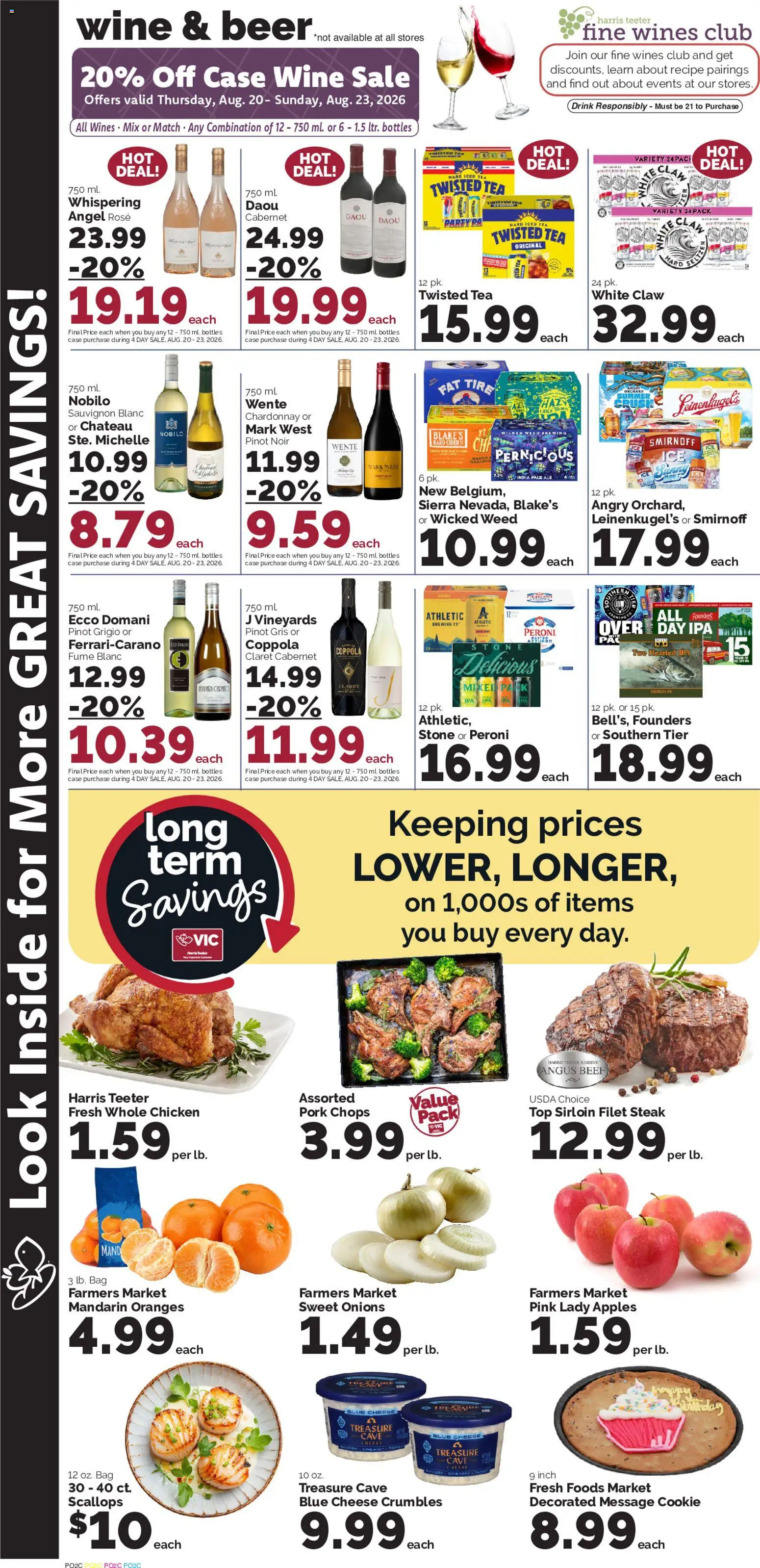 Harris Teeter Weekly Ad - SC - valid from 08/19/2026 | Page: 9 | Products: Cheese, Pork, Oranges, Whole chicken