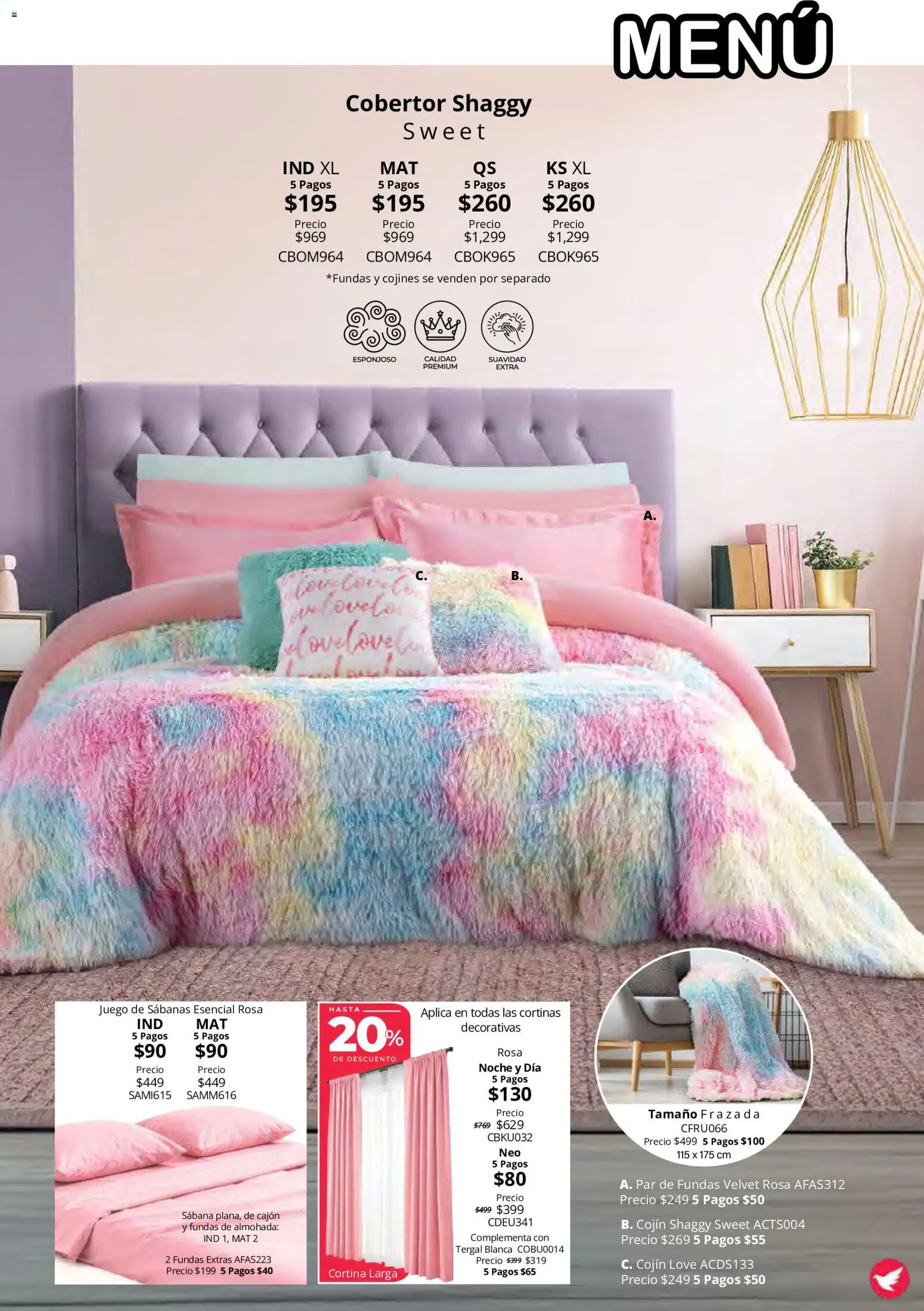 Nuevas ofertas de Colchas Concord válidas en toda la República Mexicana desde el 15/10/2026. ¡Encuentra las mejores ofertas en Colchas Concord catálogo Colección Cobertor Calor de Hogar! | Página: 57