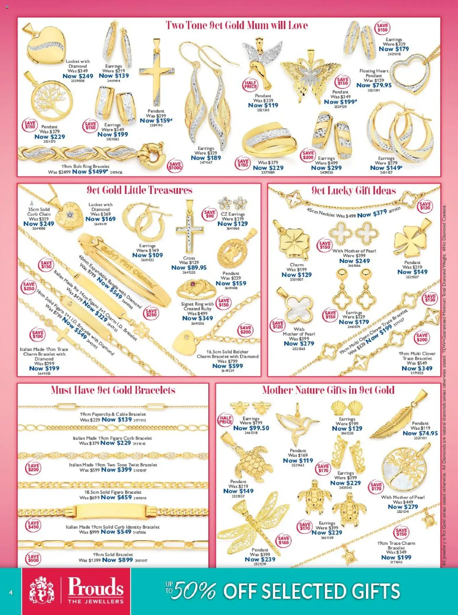 Prouds The Jewellers catalogue - valid from 13.04.2026 | Page: 4 | Products: Bracelet, Diamond, Earrings, Cable