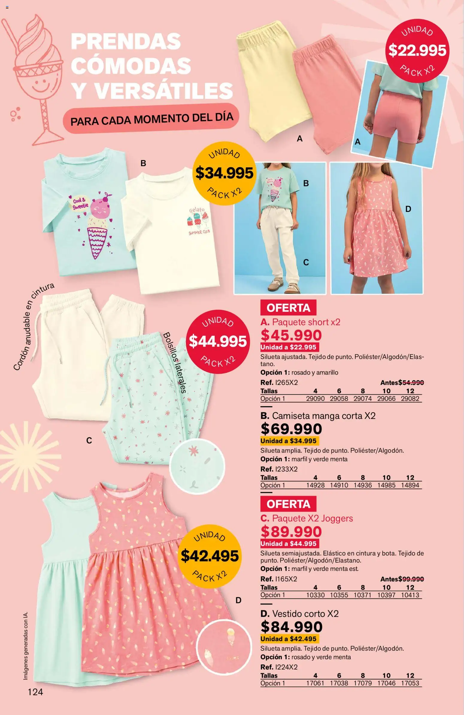 Leonisa revista - valida desde el 11/09/2026 | Página: 124 | Productos: Bolsillos, Short, Camiseta, Vestido