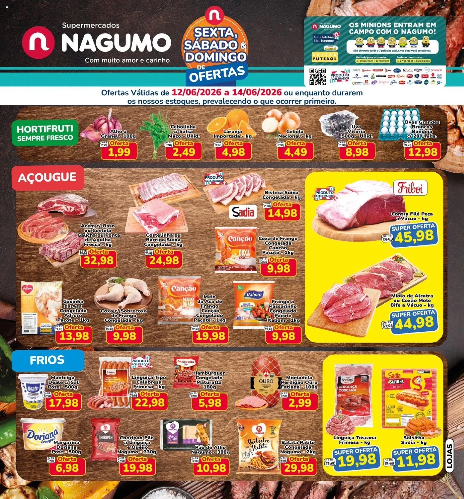 Nagumo Folheto - válido de 12.06.2026 | Página: 1 | Produtos: Cebola, Asa de frango, Pão, Margarina