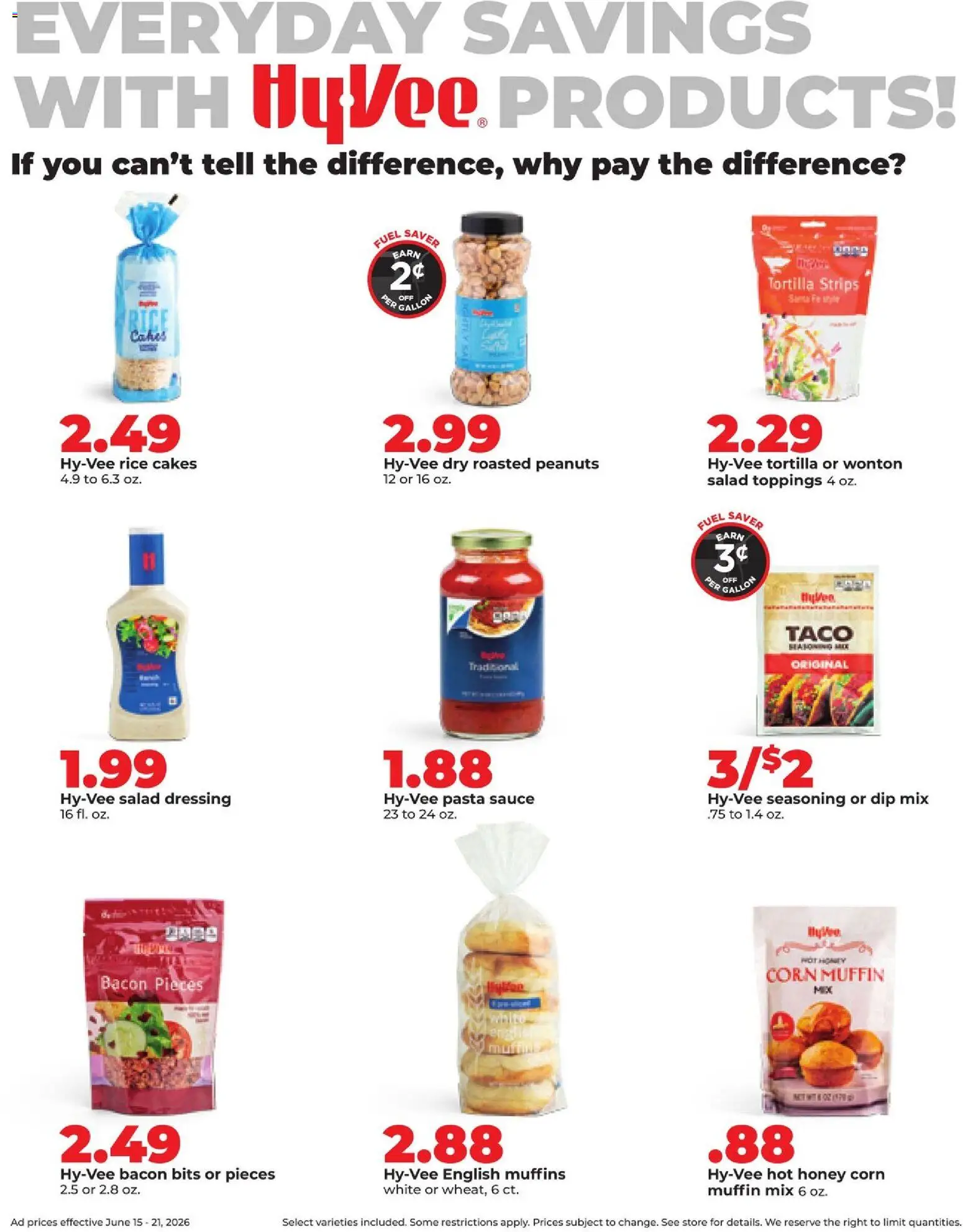 HyVee Weekly Ad - valid from 15.06.2026 | Page: 20 | Products: Rice, Salad, Sauce, Muffin