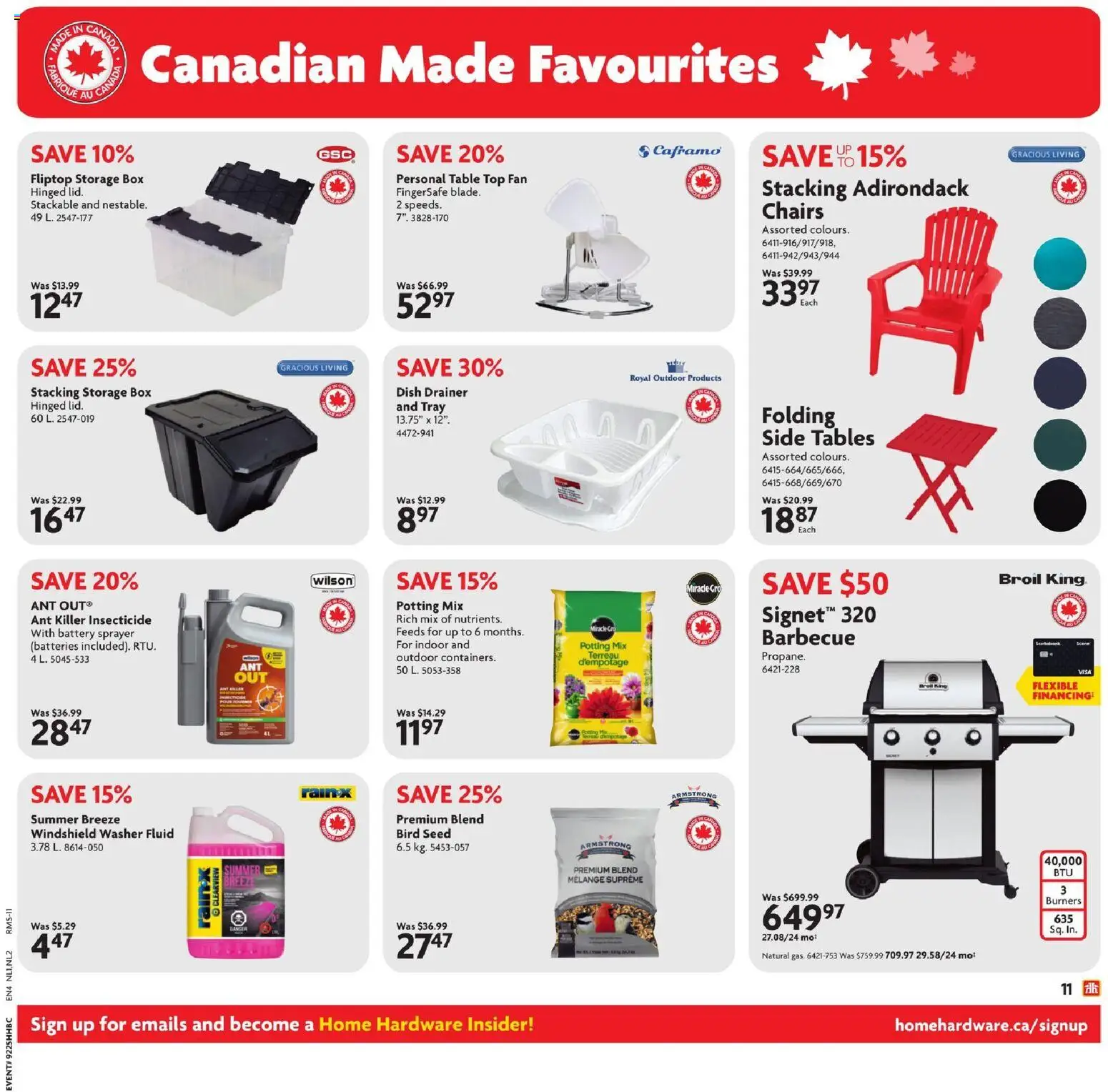 Home Hardware flyer valid from 18.06.2026 | Page: 3 | Products: Fan, Table, Box, Battery