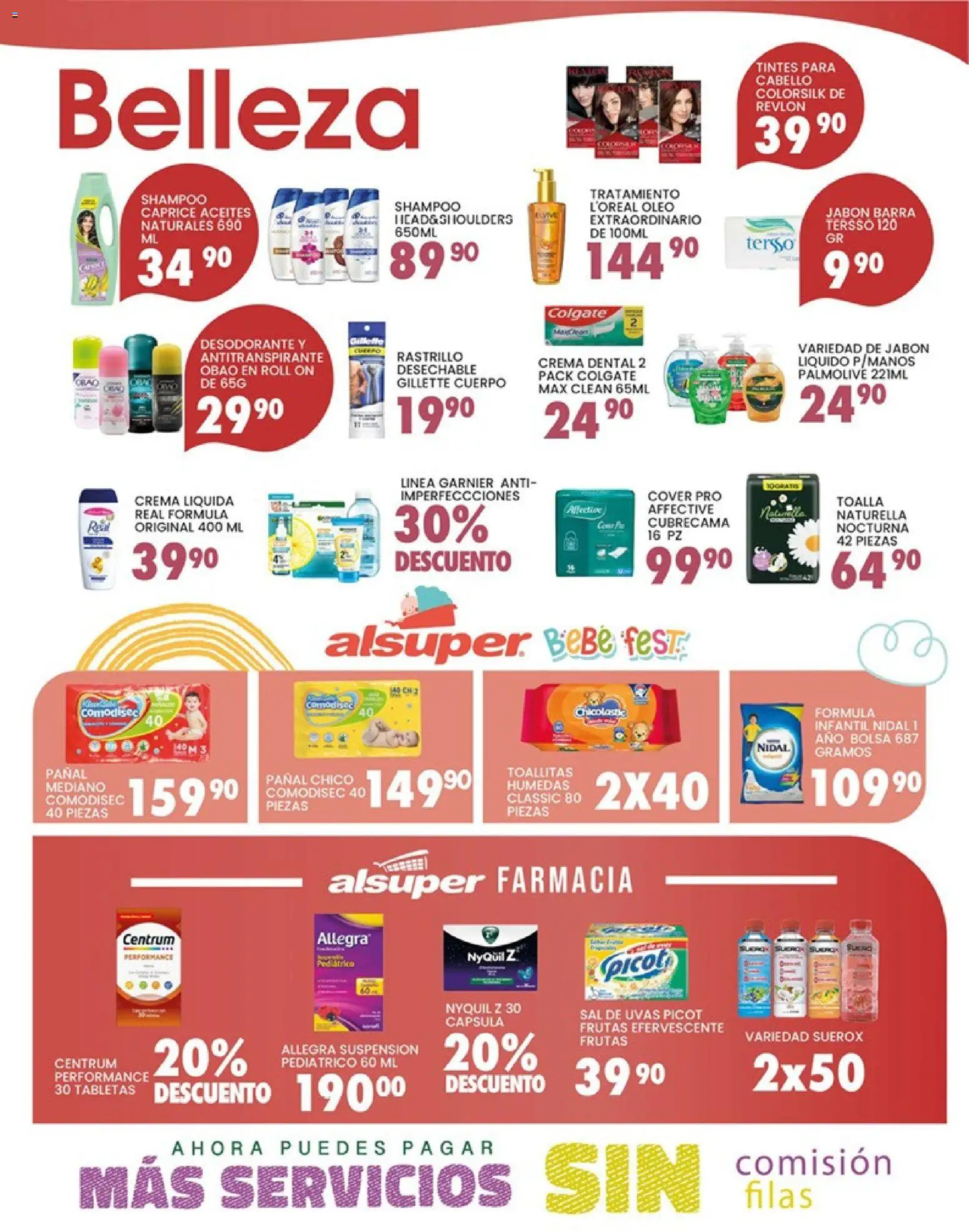Nuevas ofertas de Alsuper válidas en toda la República Mexicana desde el 24/04/2026. ¡Encuentra las mejores ofertas en Alsuper folleto Calera! | Página: 4 | Productos: Desodorante, Crema, Rastrillo, Jabón
