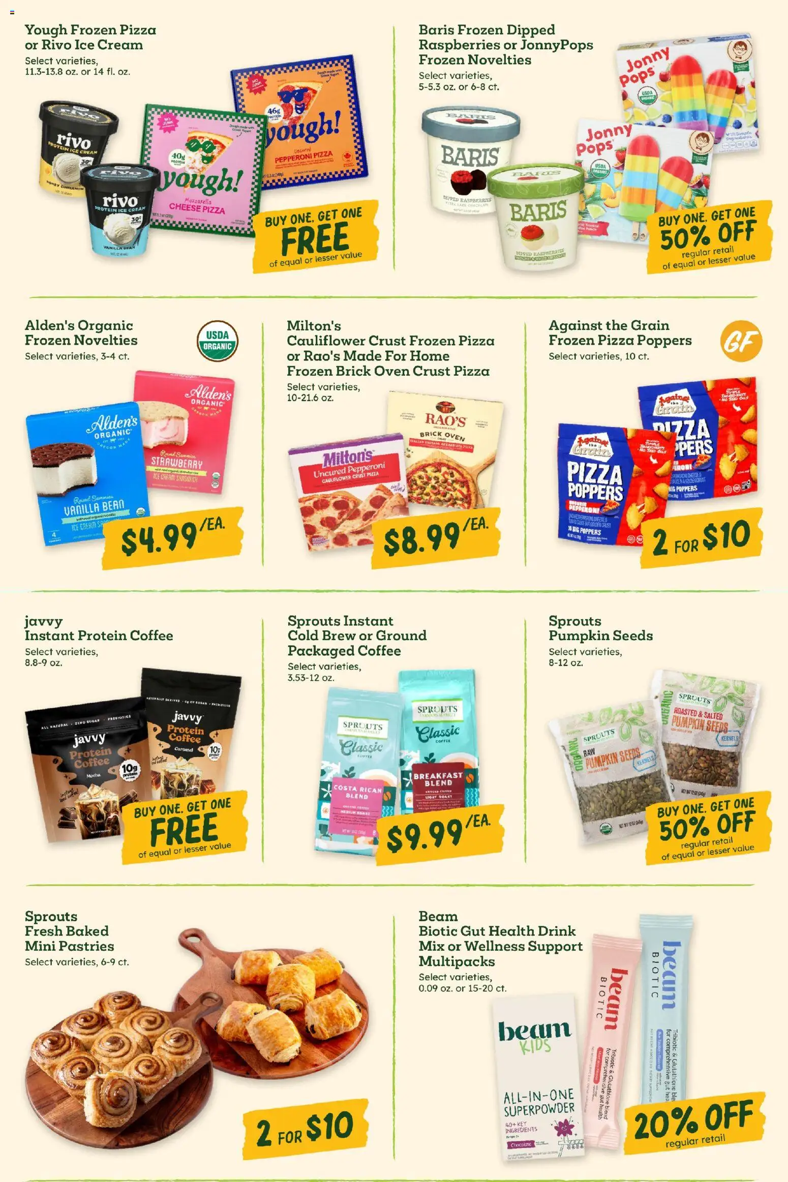 Sprouts Weekly Ad - valid from 08/19/2026 | Page: 4 | Products: Cream cheese, Chocolate, Ice, Oven