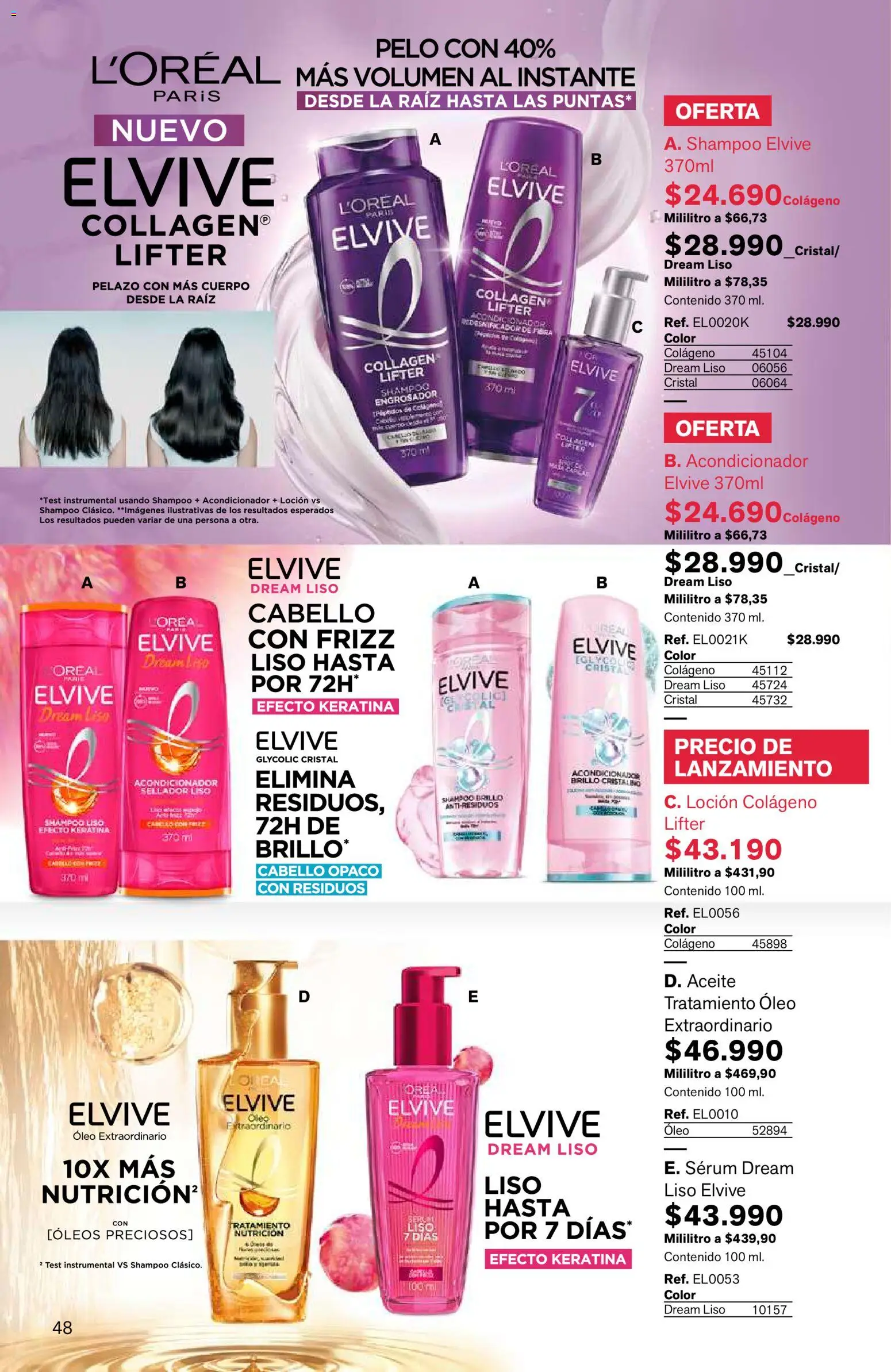 Leonisa revista - valida desde el 15/07/2026 | Página: 48 | Productos: Shampoo, Brillo, Loción, Aceite