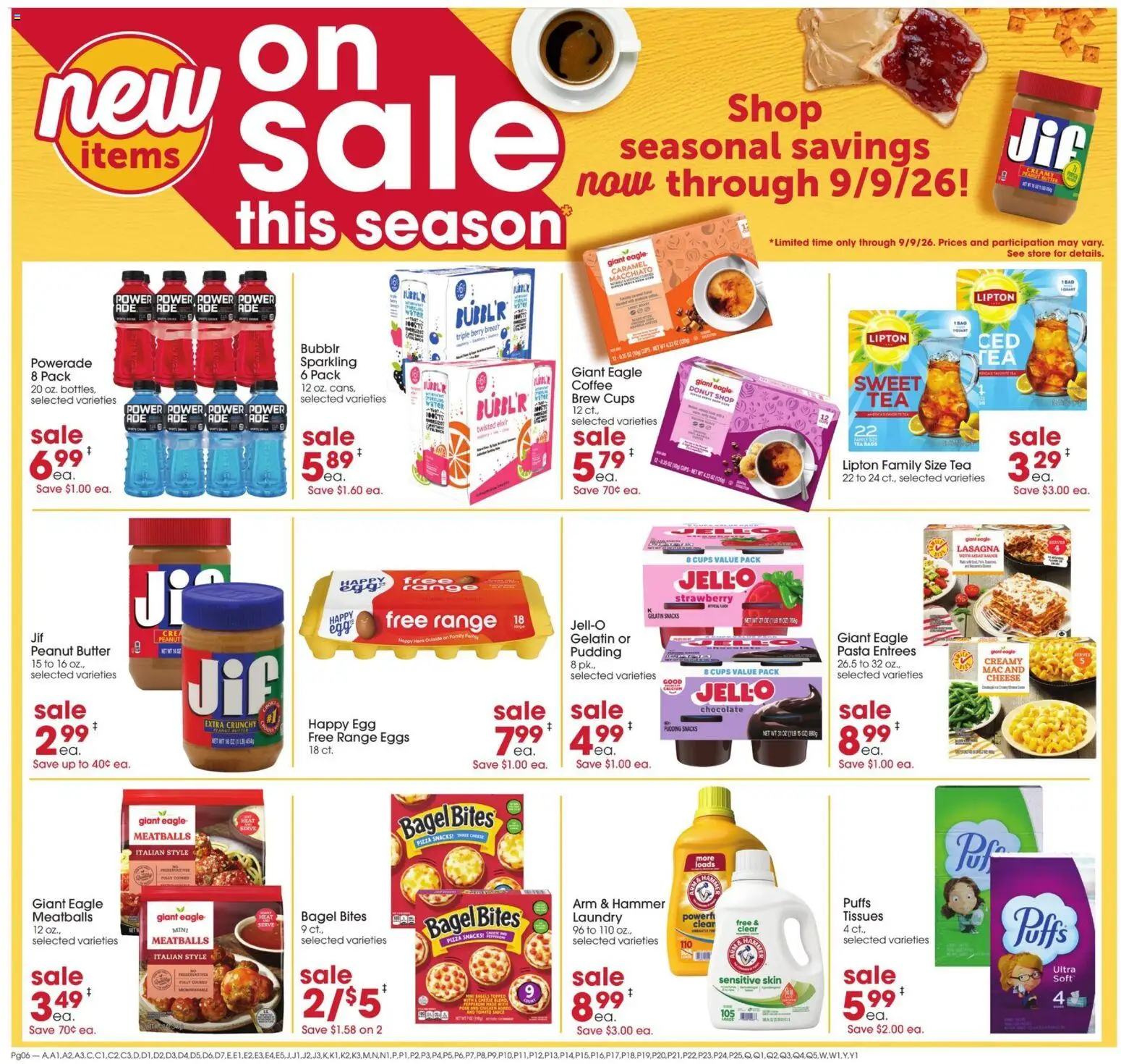 Giant Eagle Weekly Ad - valid from 08/13/2026 | Page: 4 | Products: Meat, Pizza, Tea, Pudding