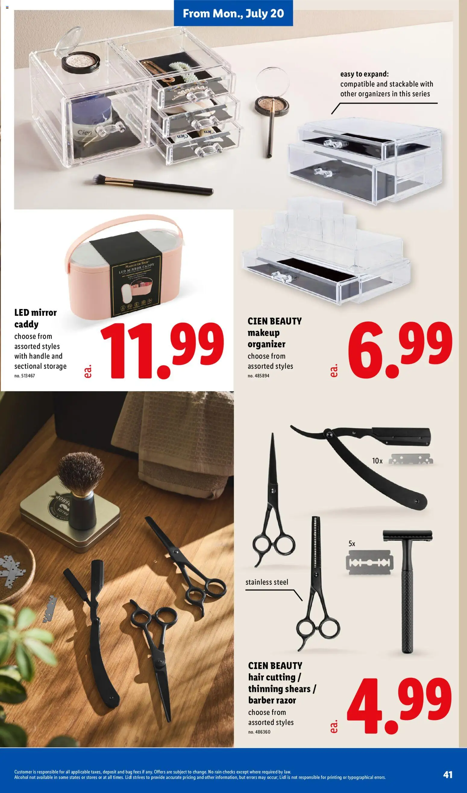Lidl Weekly Ad - valid from 07/15/2026 | Page: 41 | Products: Mirror, Sectional, Bag