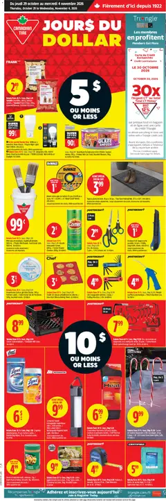 Preview of Canadian Tire circulaire - Jours du dollar from shop Canadian Tire valid from Oct 29, 2026