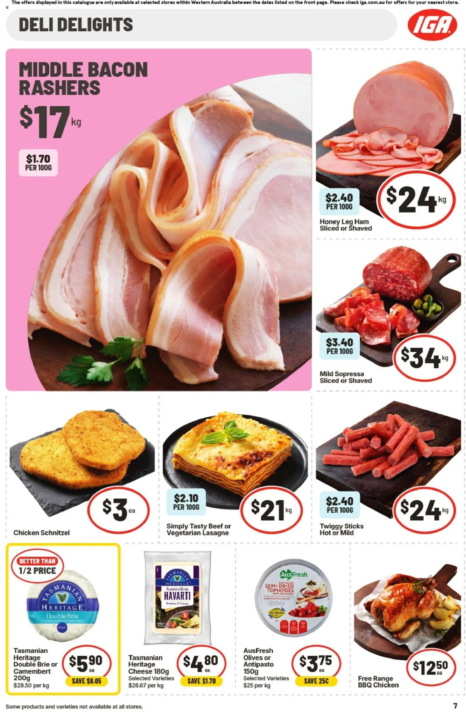 IGA catalogue - valid from 06.05.2026 | Page: 8 | Products: Bacon, Cheese, Chicken, Tomatoes