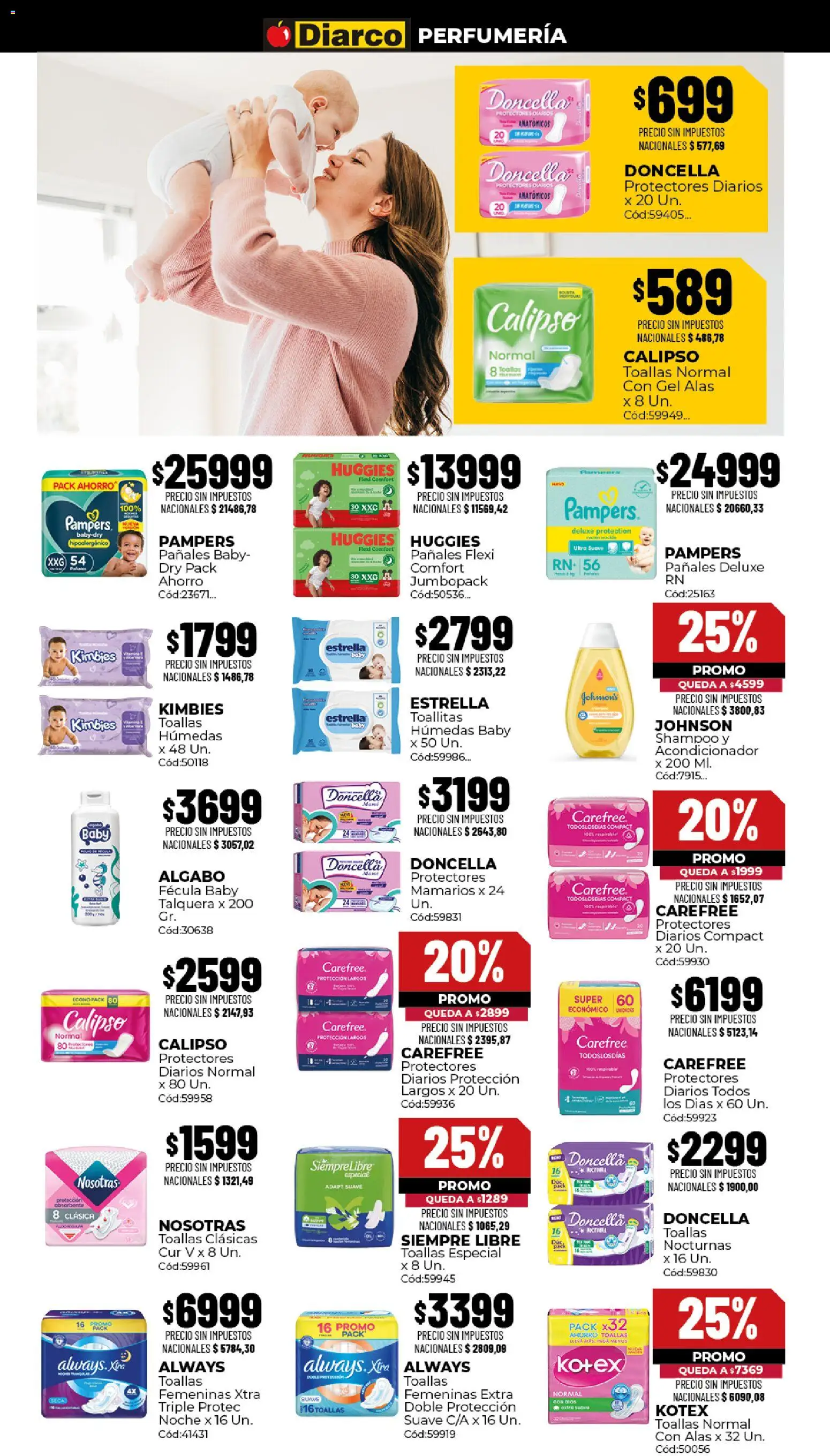 Diarco - Ofertas Gba │ válido desde el 03/08/2026 | Página: 12 | Productos: Shampoo, Acondicionador, Pañales, Protectores diarios