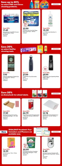 Preview of Staples weekly flyer / circulaire from shop Staples valid from Jul 17, 2026 | Page: 4 | Products: Dishwasher, Sponge, Detergent, Mirror