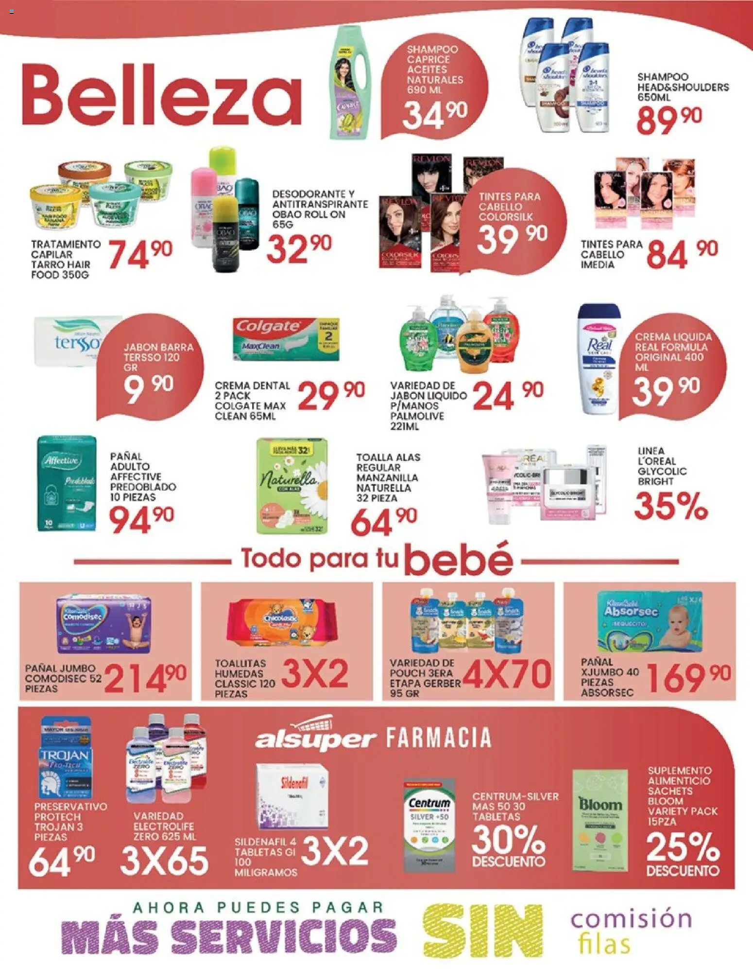 Nuevas ofertas de Alsuper válidas en toda la República Mexicana desde el 24.05.2026. ¡Encuentra las mejores ofertas en Alsuper folleto Torreon! | Página: 4 | Productos: Desodorante, Antitranspirante, Jabón líquido, Crema