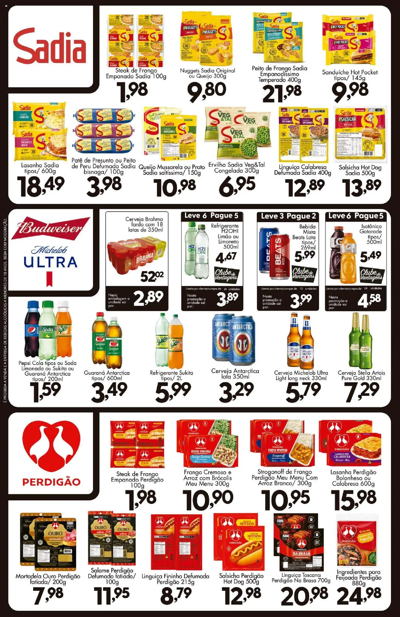 Confiança Folheto - válido de 10/07/2026 | Página: 8 | Produtos: Guaraná, Gatorade, Linguiça, Lasanha