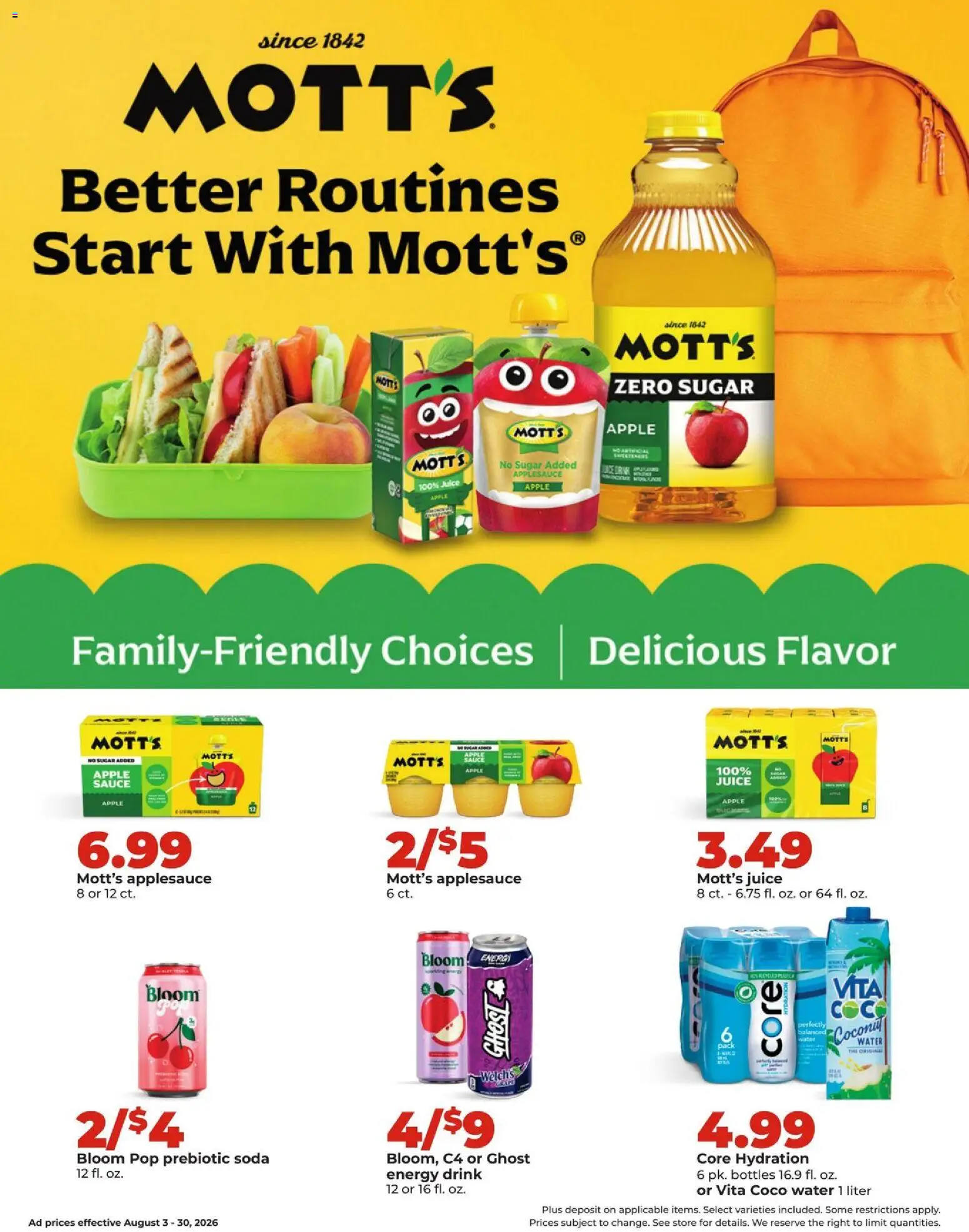 HyVee Monthly Ad - valid from 08/03/2026 | Page: 7 | Products: Juice, Water, Sauce, Sugar