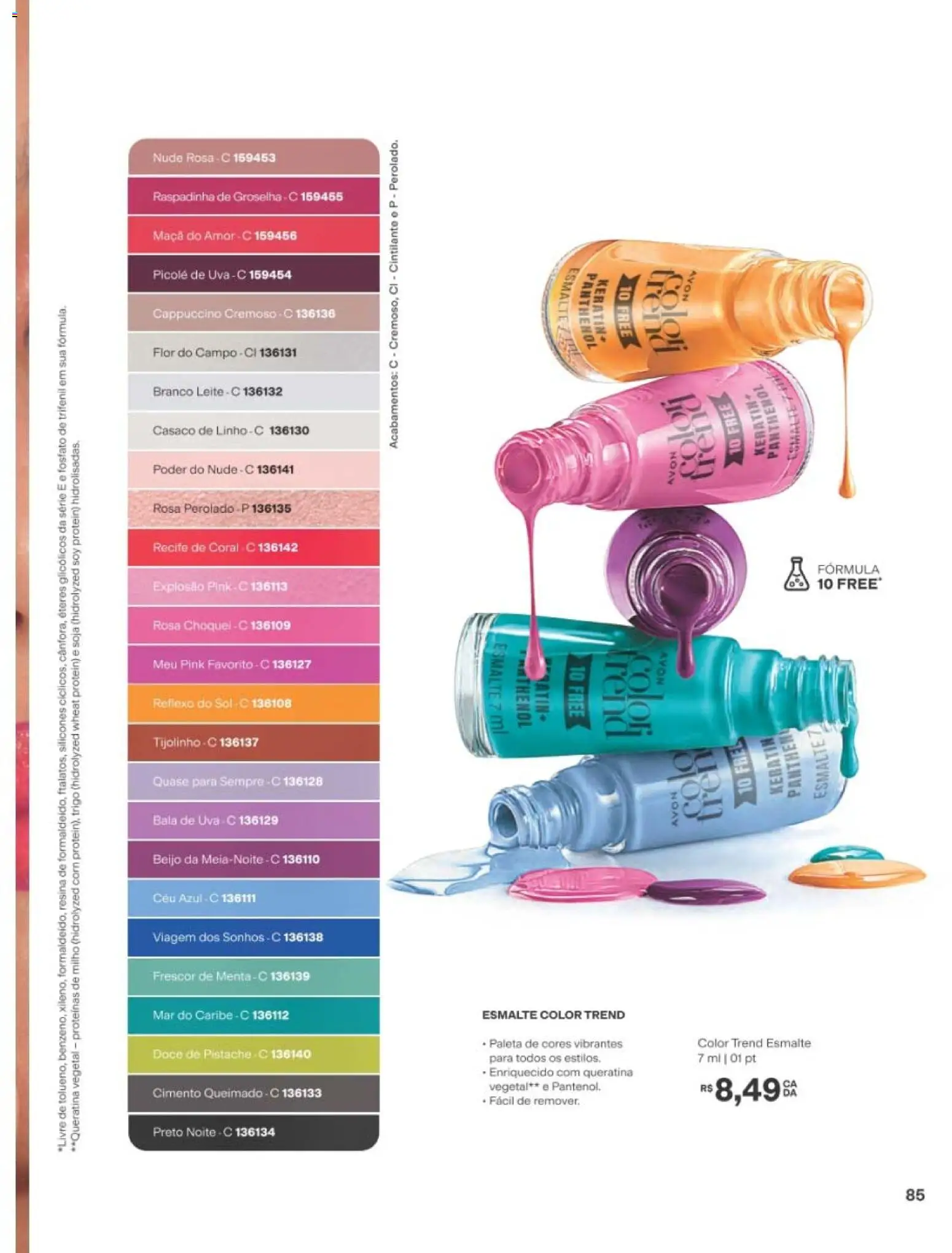 Avon Folheto - válido de 29/06/2026 | Página: 85 | Produtos: Leite, Cimento, Picolé, Soja