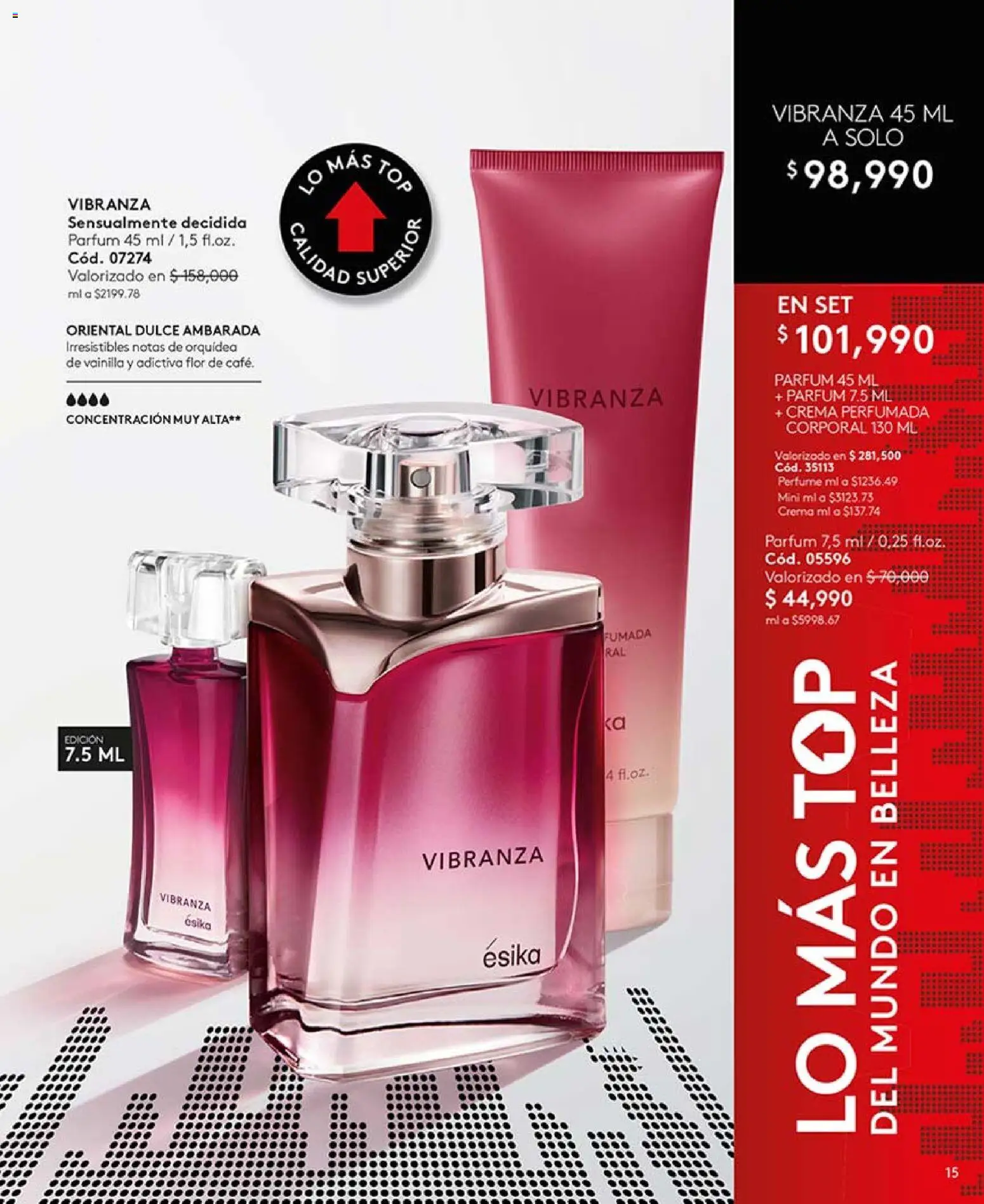 Ésika revista - valida desde el 13.03.2026 | Página: 15 | Productos: Crema, Perfume, Top