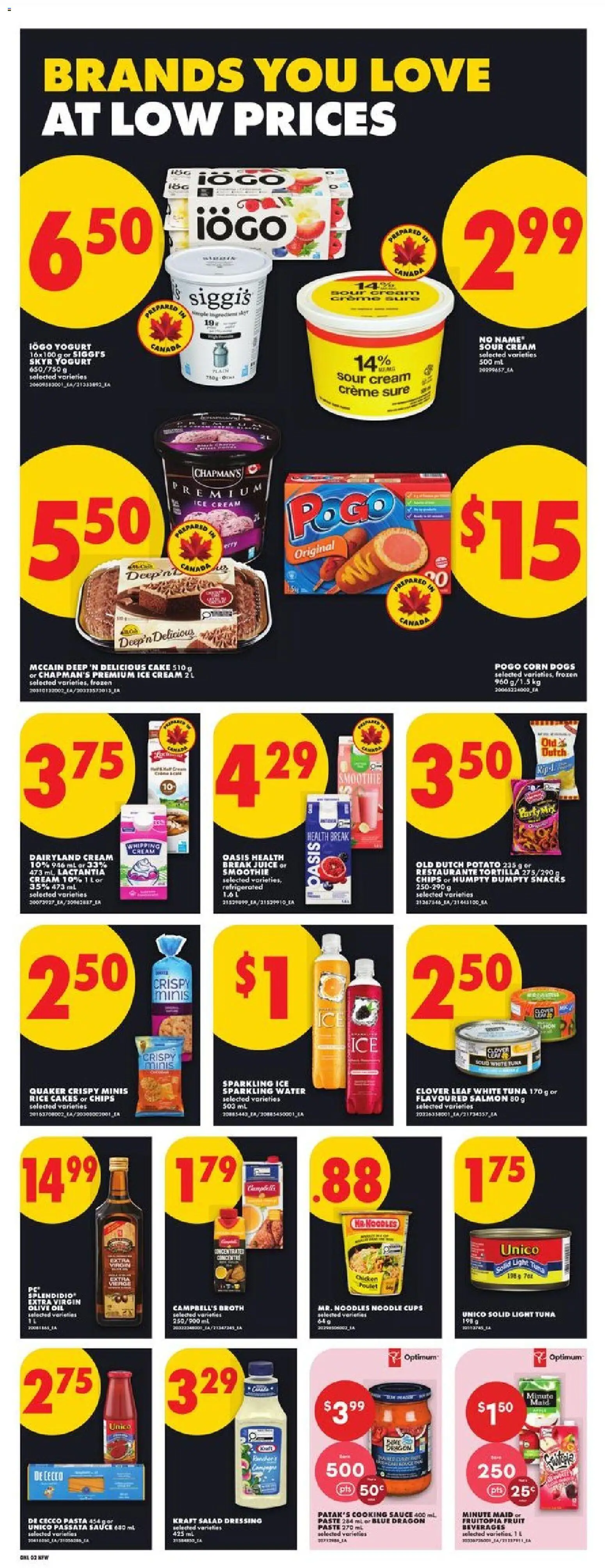 No Frills flyer valid from Aug 6, 2026 | Page: 7 | Products: Noodles, Sour cream, Salad, Yogurt